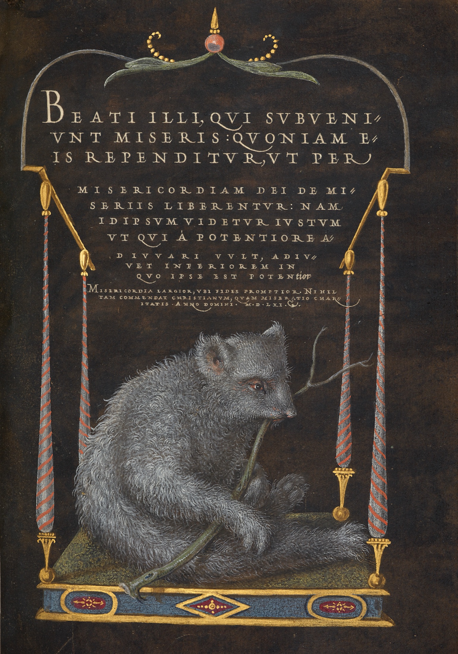 A Sloth — Joris Hoefnagel (Illuminator); Georg Bocskay (Scribe)