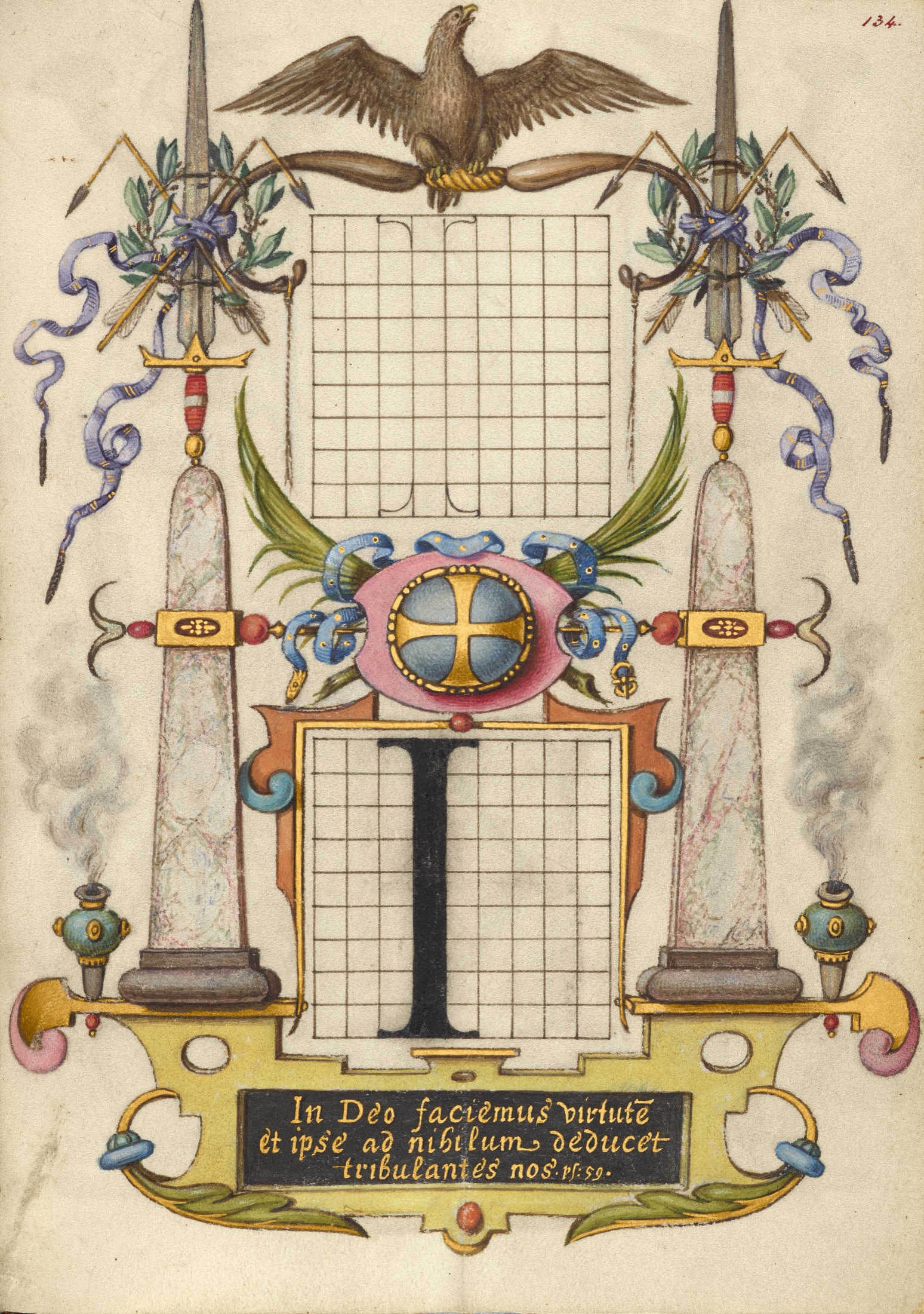Guide for Constructing the Letter I — Joris Hoefnagel (Illuminator)