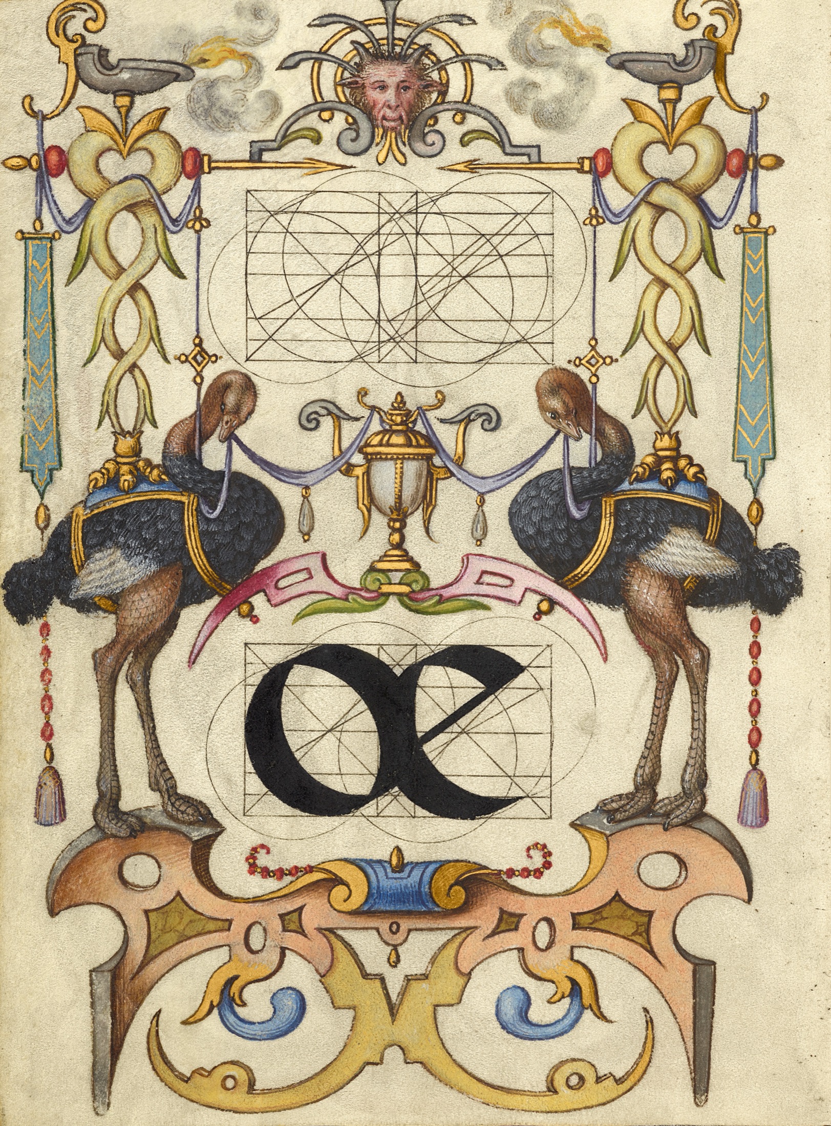 Guide for Constructing the Ligature oe — Joris Hoefnagel (Illuminator)