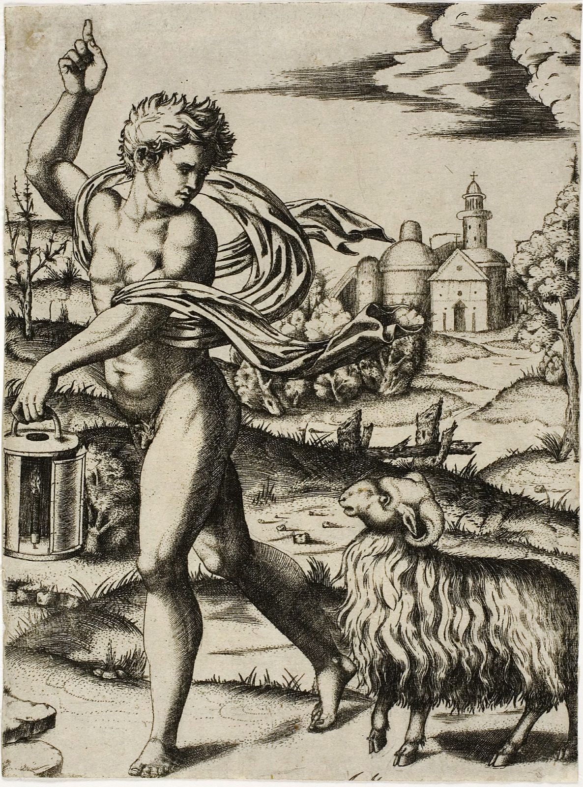 Sign of the Ram — Marcantonio Raimondi; Italian, c. 1480-1534