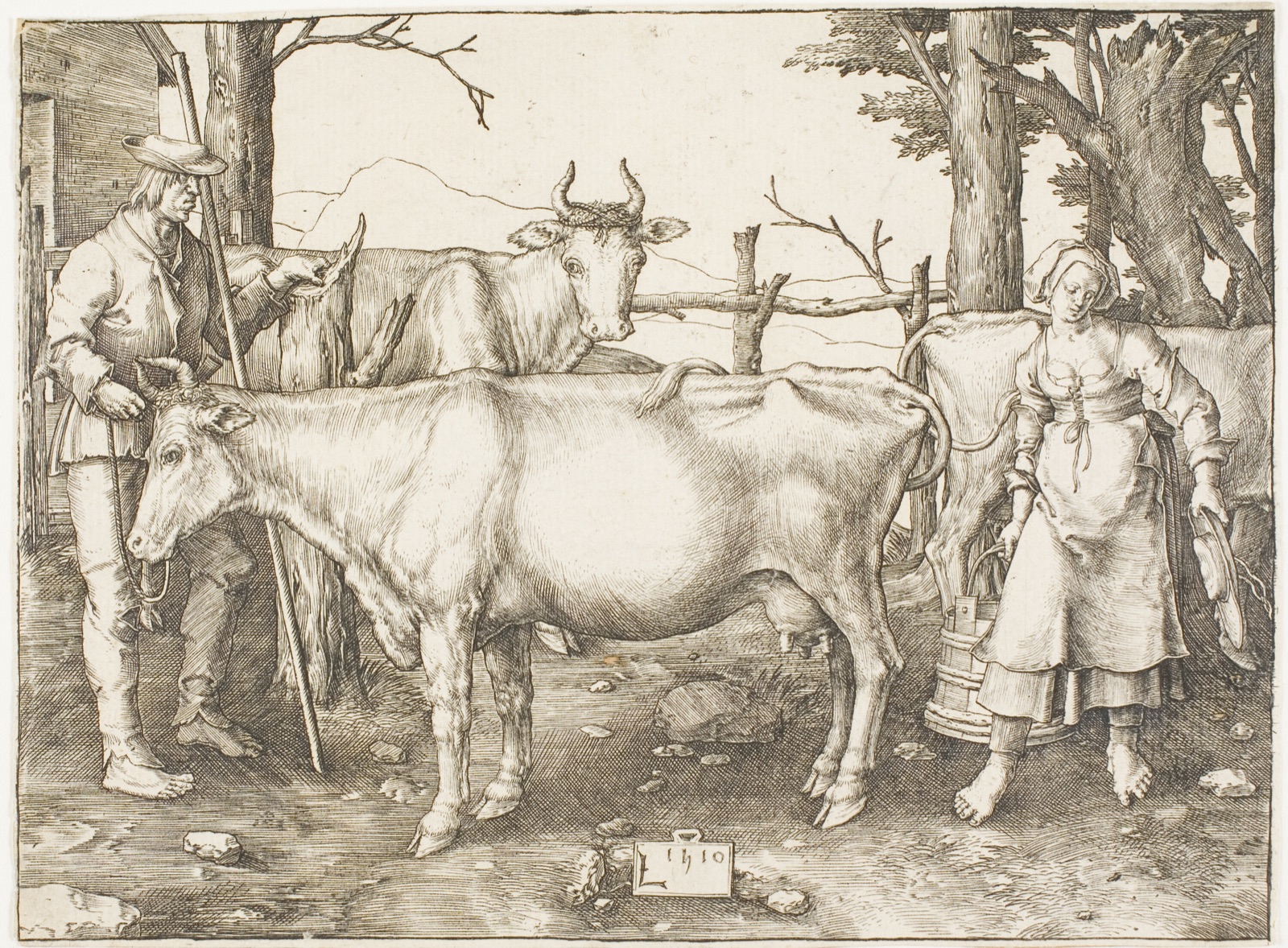 The Milkmaid — Lucas van Leyden; Netherlandish, c. 1494-1533