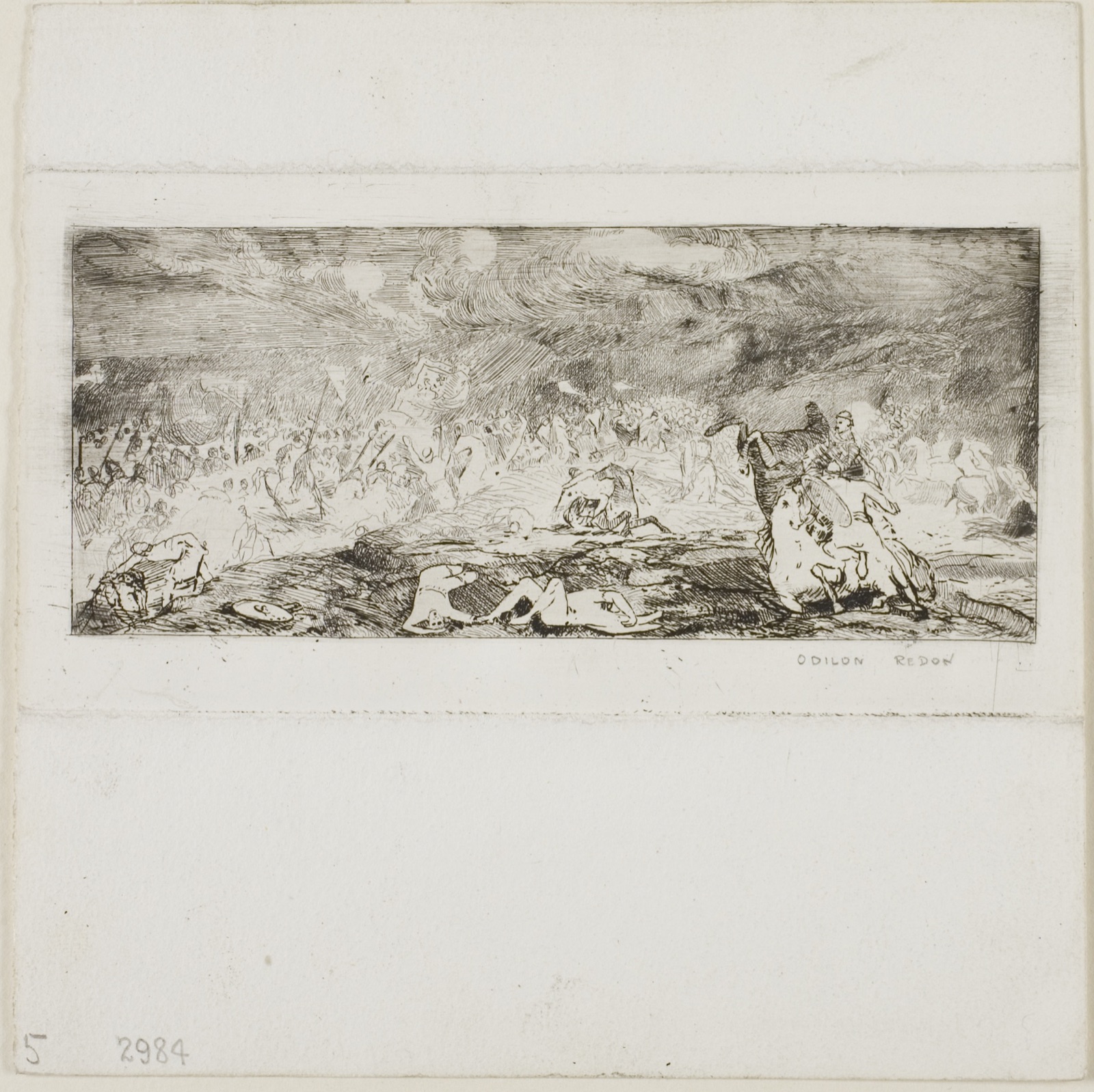 Battle — Odilon Redon; French, 1840-1916