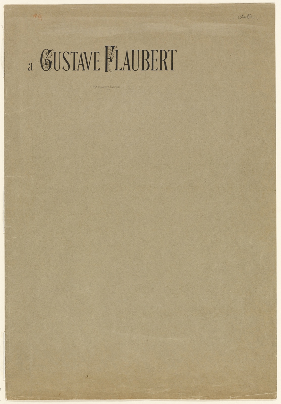Portfolio Cover for A Gustave Flaubert (Tentation de Saint-Antoine) — Odilon Redon; French, 1840-1916