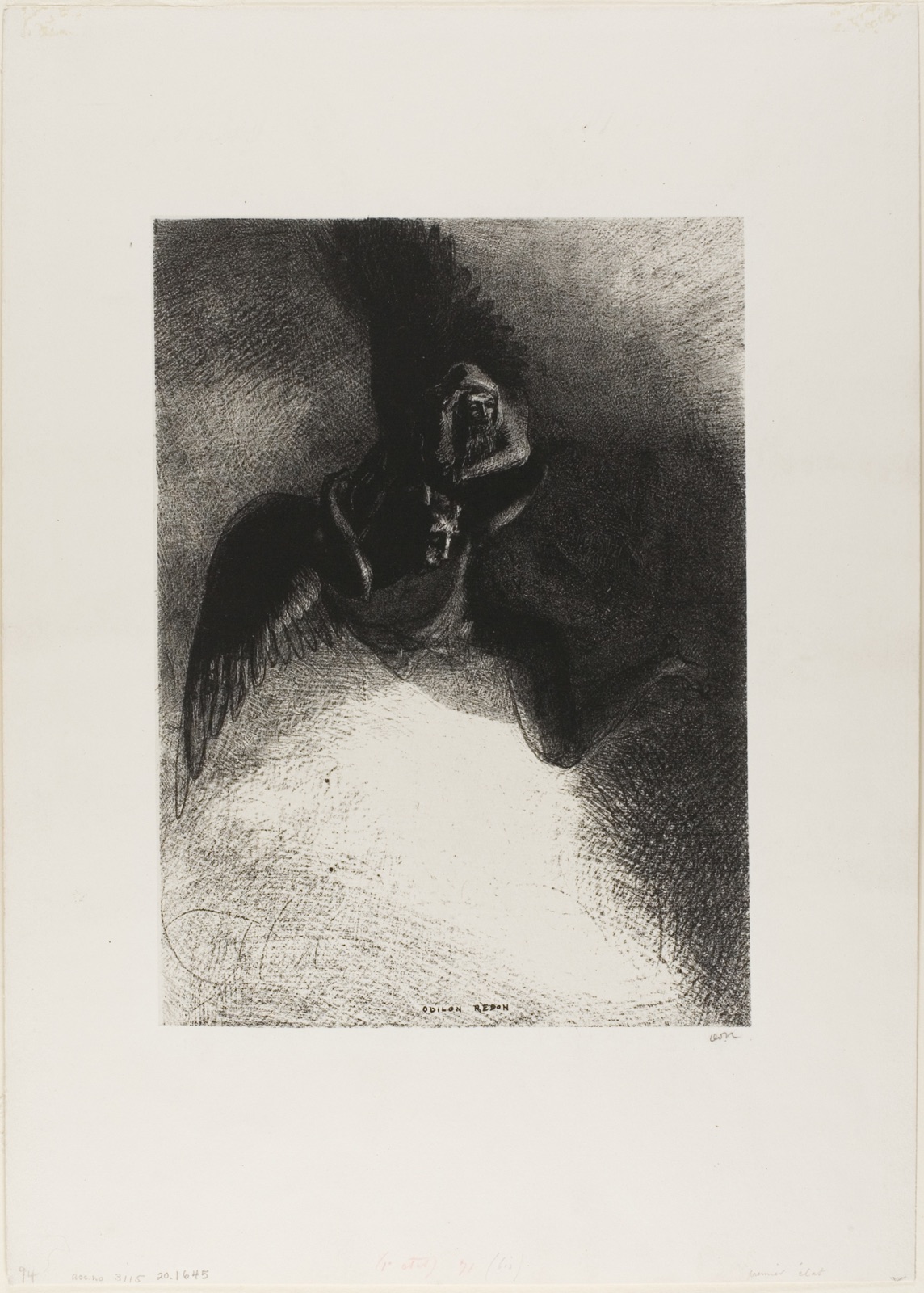 Frontispiece to A Gustave Flaubert (To Gustave Flaubert) — Odilon Redon; French, 1840-1916