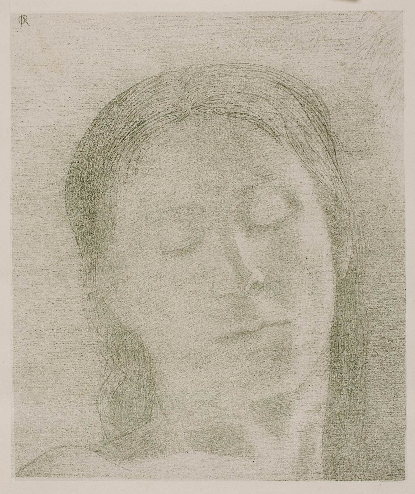 Closed Eyes — Odilon Redon; French, 1840-1916