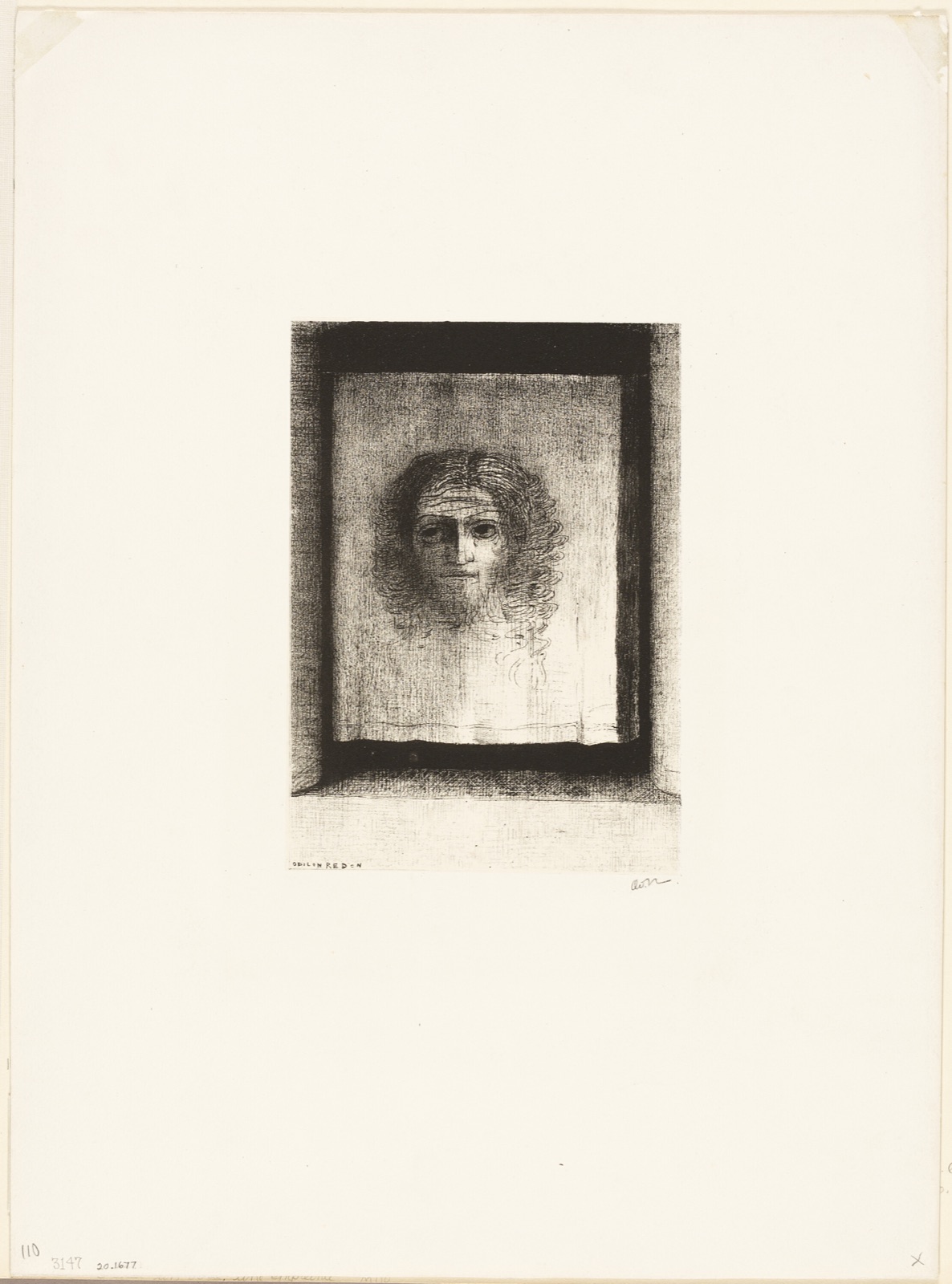 It Was a Veil, an Imprint, plate 1 of 6 — Odilon Redon; French, 1840-1916