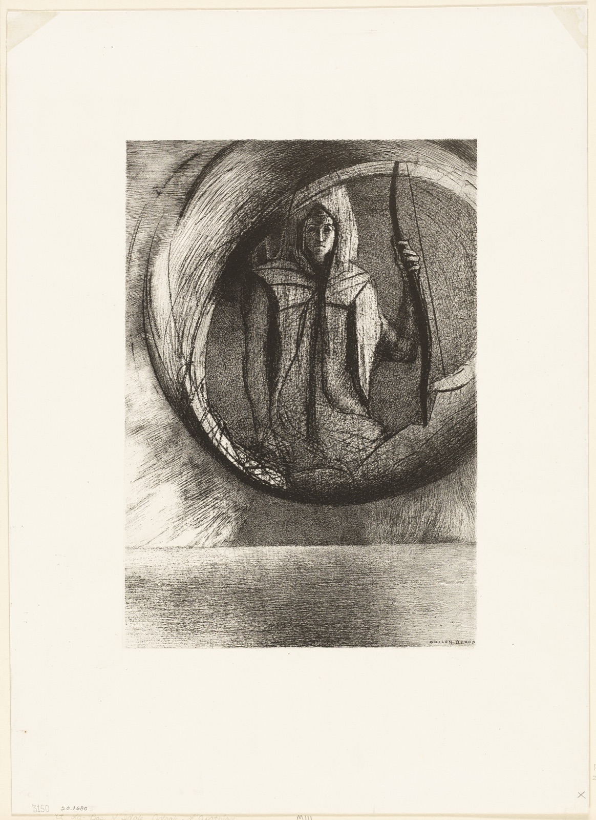 And Beyond, the Astral Idol, the Apotheosis, plate 2 of 6 — Odilon Redon; French, 1840-1916