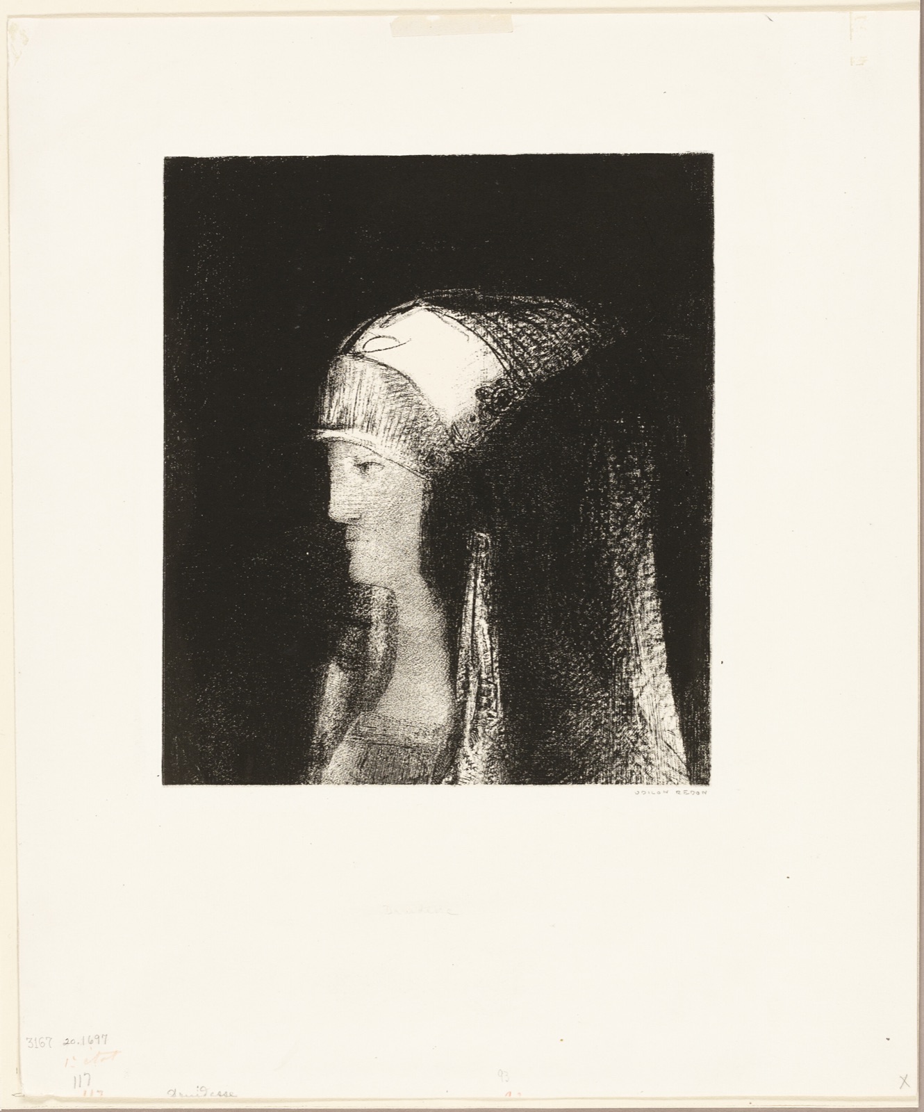 Druidess — Odilon Redon; French, 1840-1916