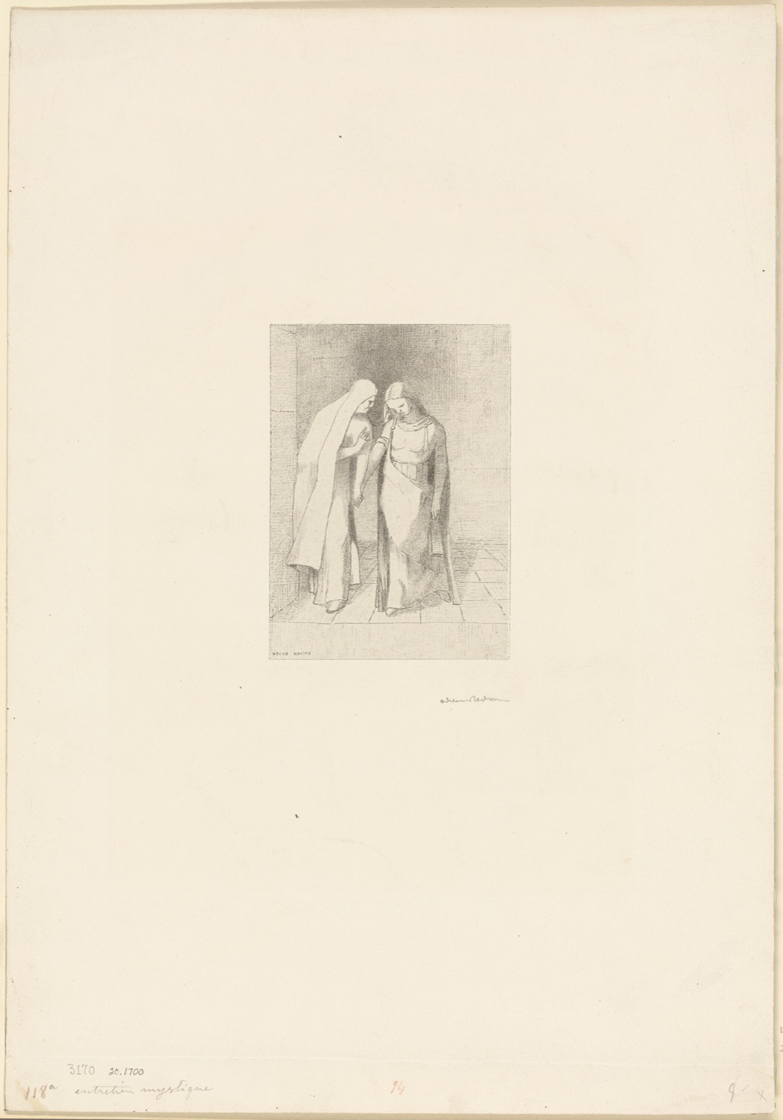 Mystical Conversation — Odilon Redon; French, 1840-1916