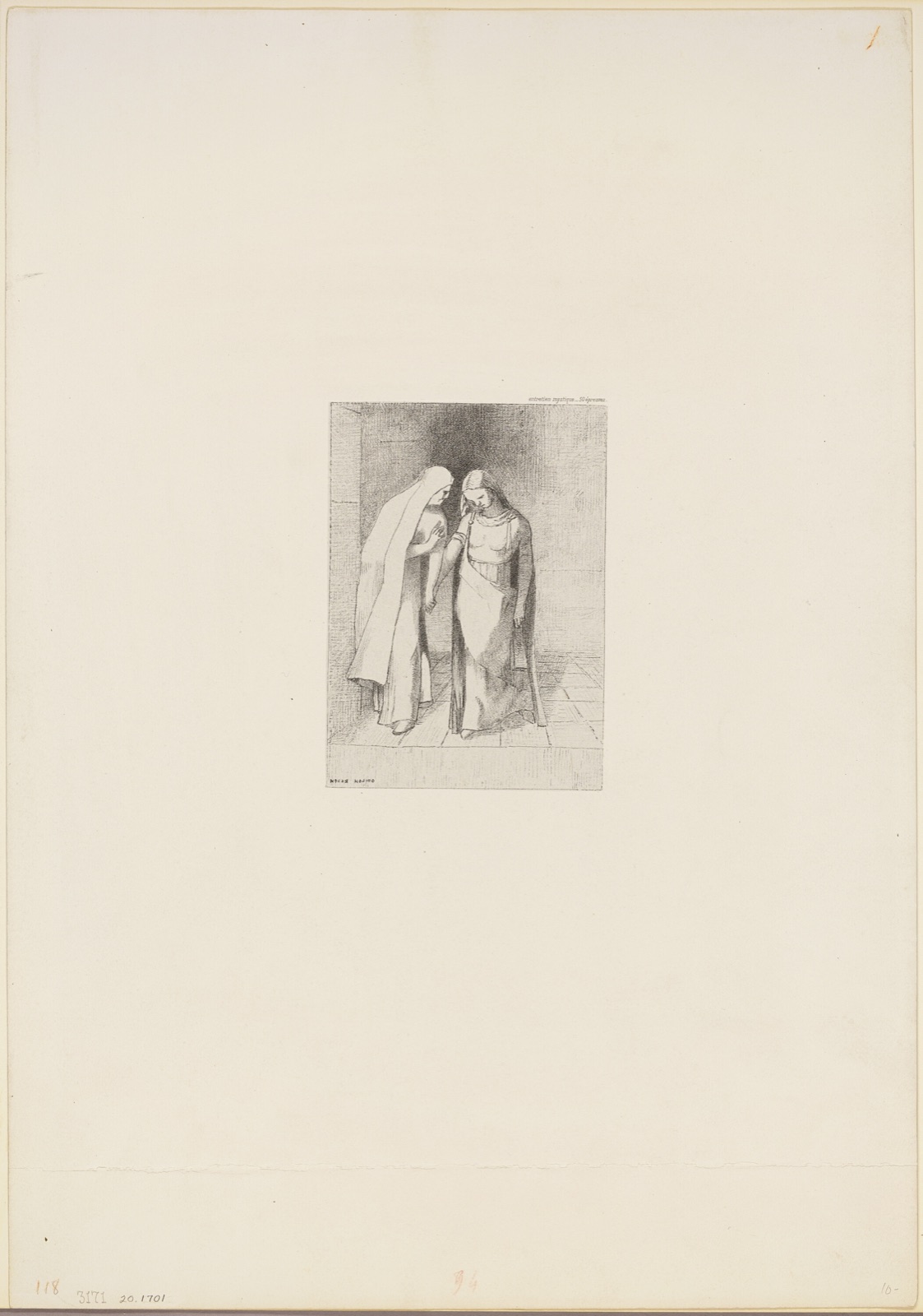 Mystical Conversation — Odilon Redon; French, 1840-1916
