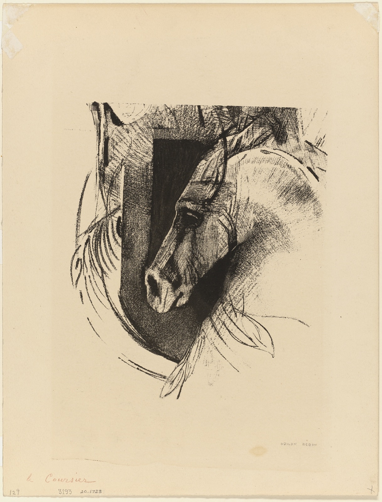 The Charger — Odilon Redon; French, 1840-1916
