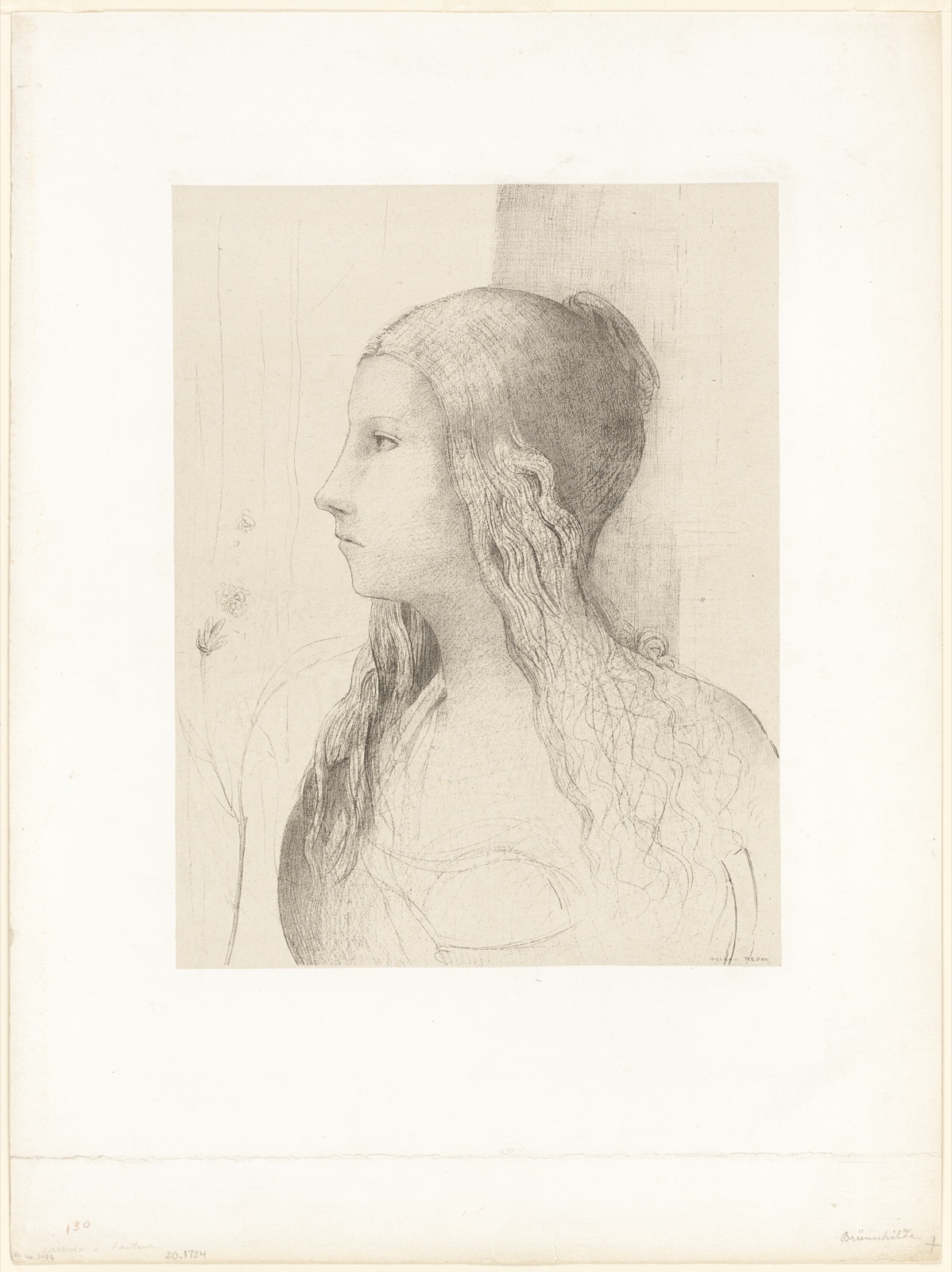 Brünnhilde (Twilight of the Gods) — Odilon Redon; French, 1840-1916