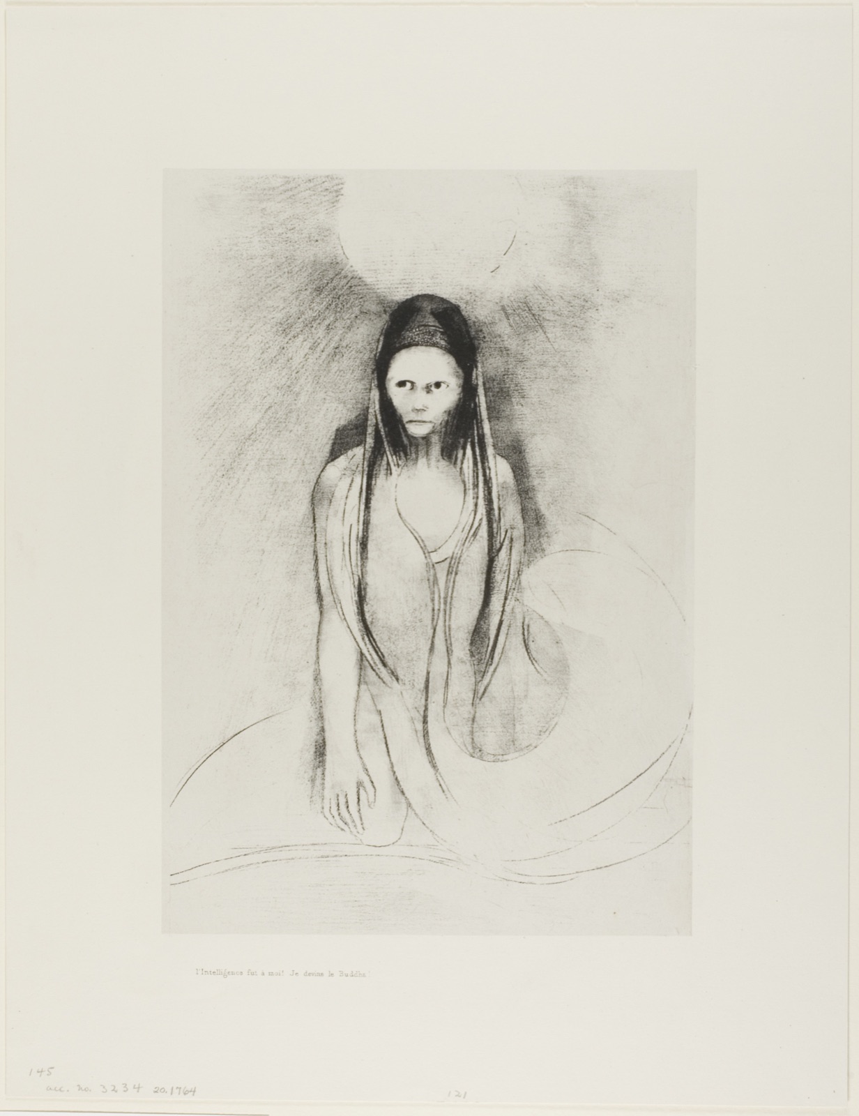 Intelligence was Mine! I Became the Buddha, plate 12 of 24 — Odilon Redon; French, 1840-1916
