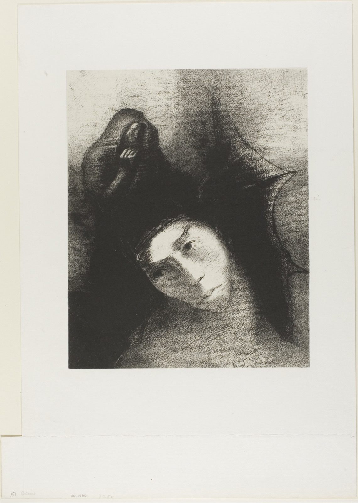 Anthony: "What is the object of all this?" The Devil: "There is no object!", plate 18 of 24 — Odilon Redon; French, 1840-1916