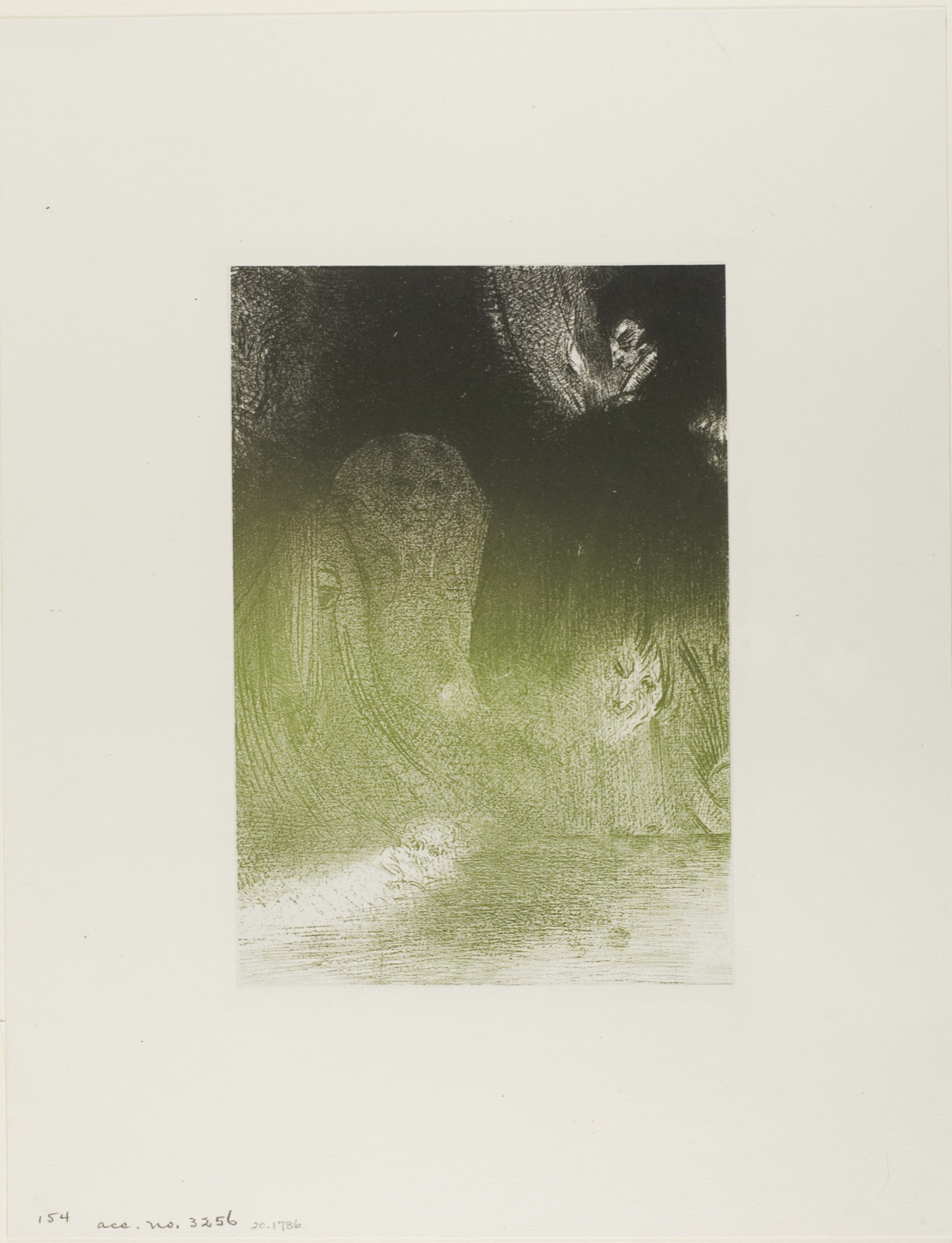 I Have Sometimes Seen in the Sky What Seemed Like Forms of Spirits, plate 21 of 24 — Odilon Redon; French, 1840-1916