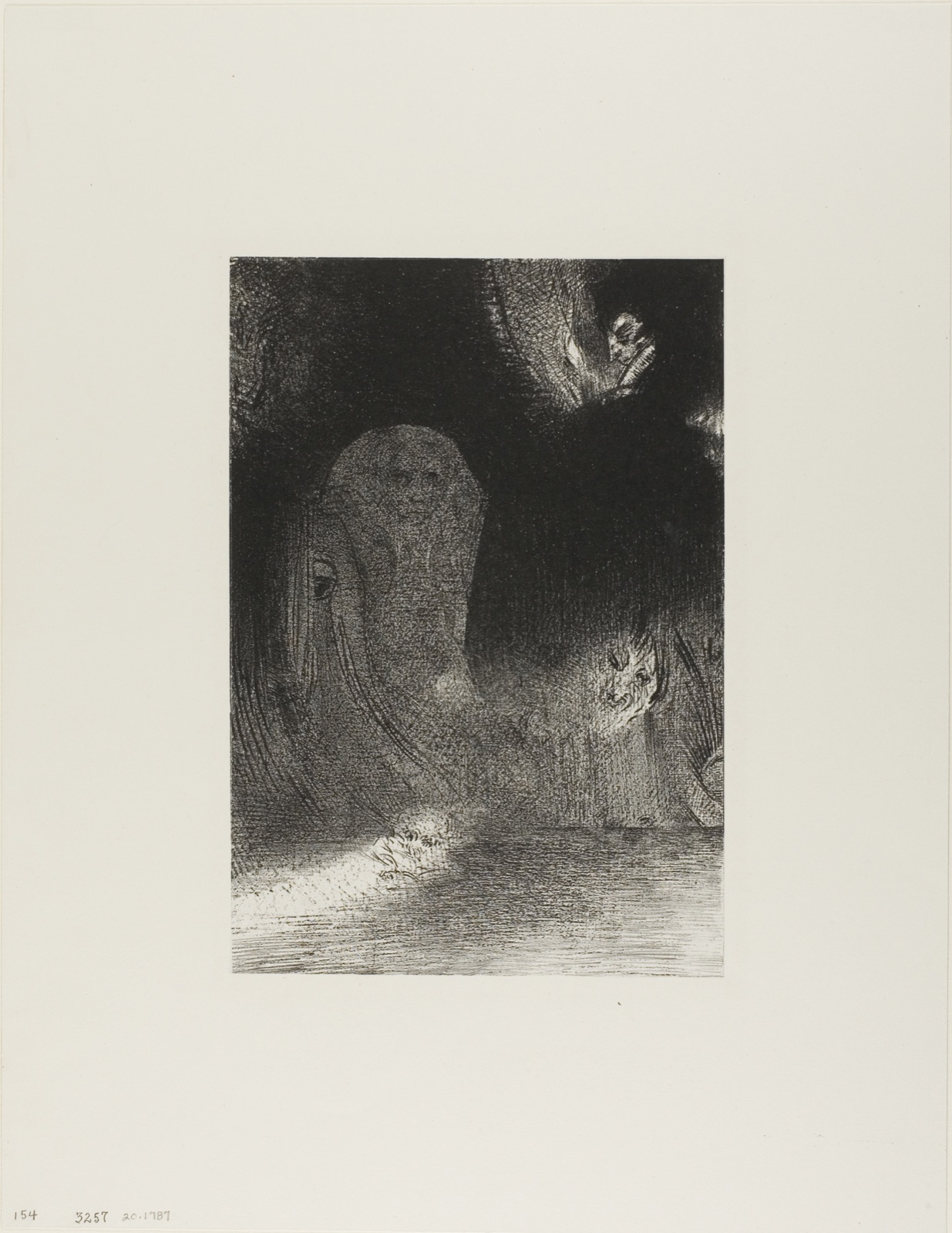 I Have Sometimes Seen in the Sky What Seemed Like Forms of Spirits, plate 21 of 24 — Odilon Redon; French, 1840-1916
