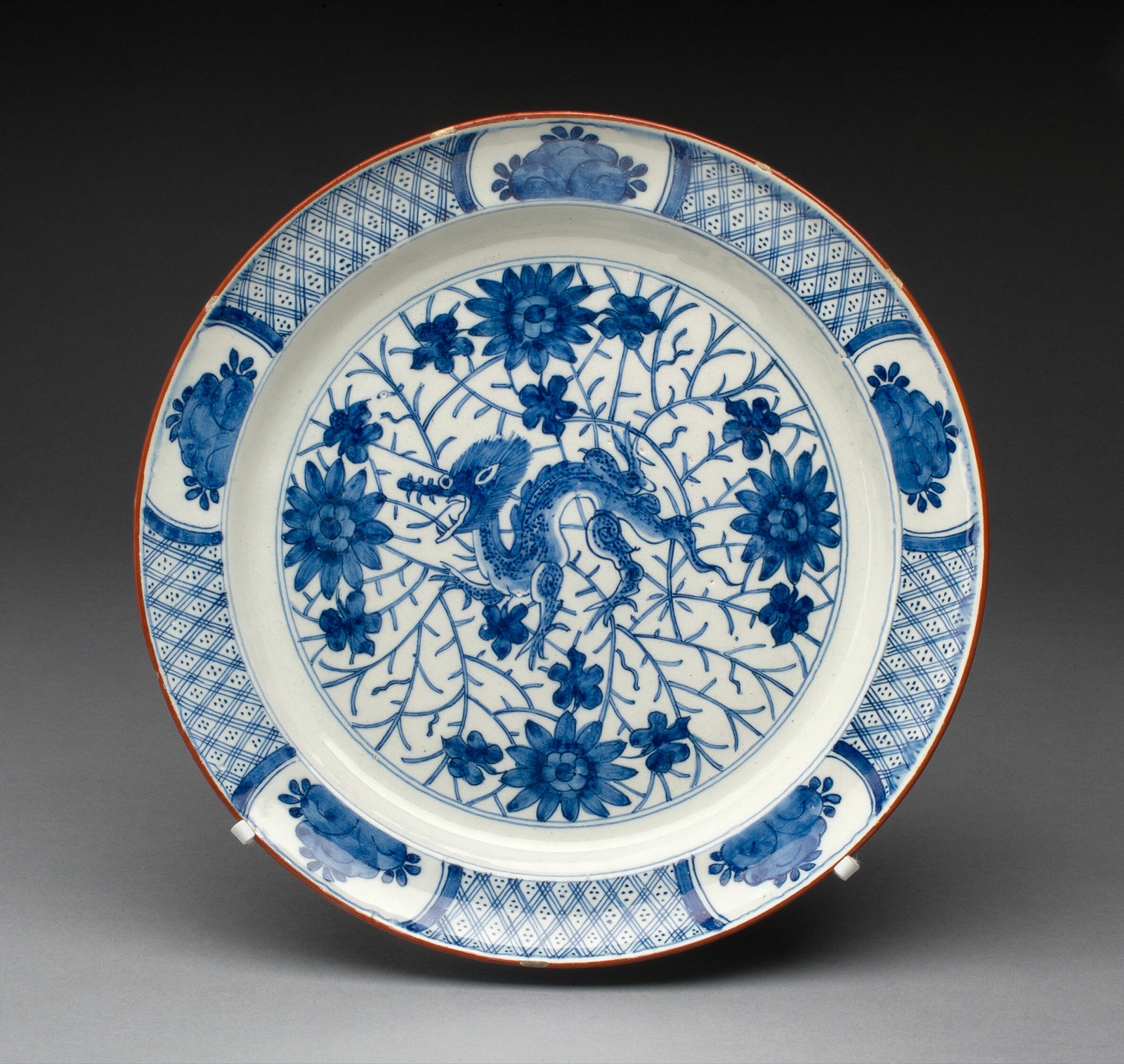 Plate — De Grieksche A (The Greek A) Factory; Delft, Netherlands, 1658-1811; Jacob van der Kool; Dutch, active 1722-1733; Cornelia van Willigen; Dutch, active 1733-1757