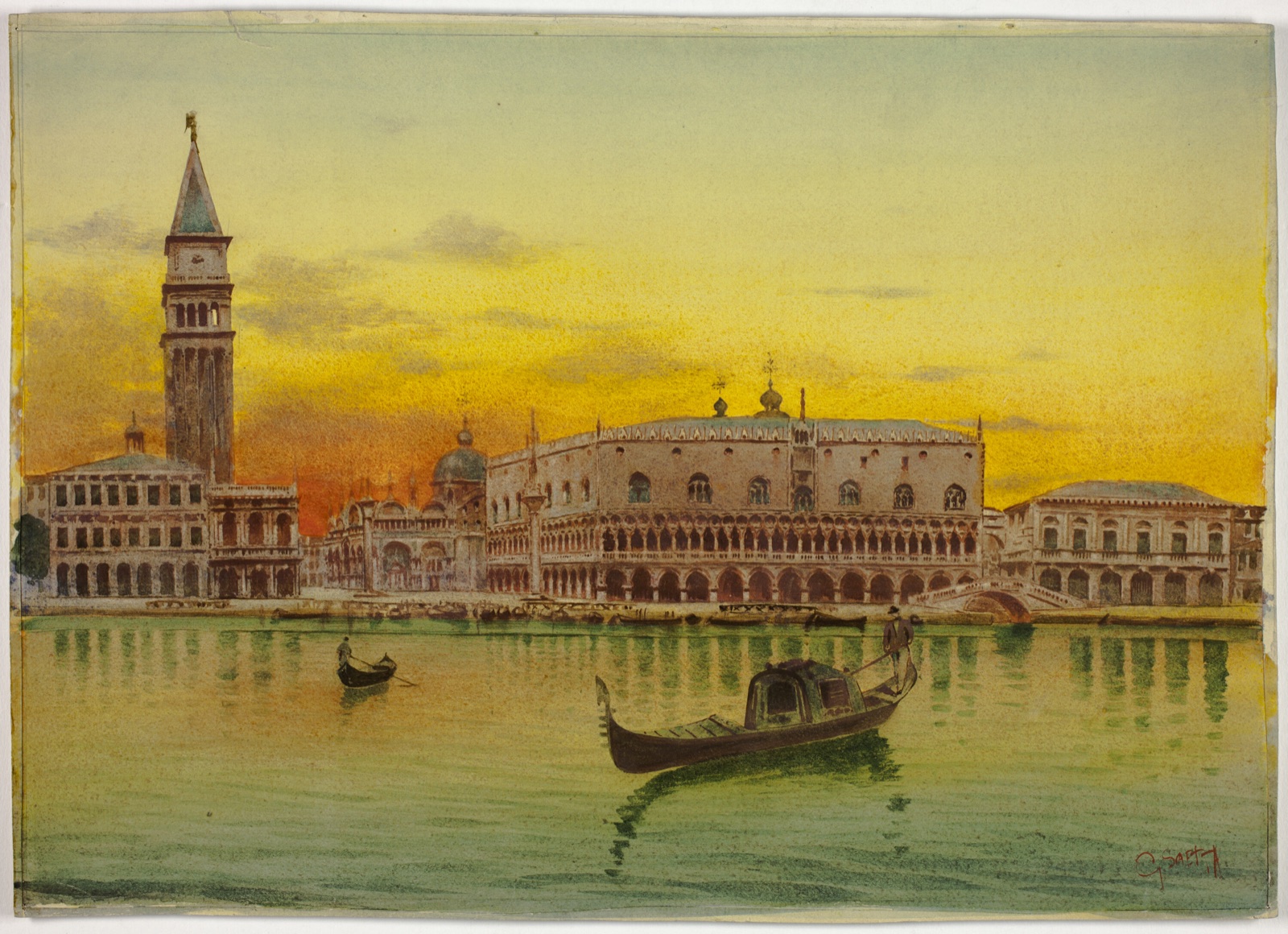 View of Venice — G. Saetta; Unknown, possibly 19th century