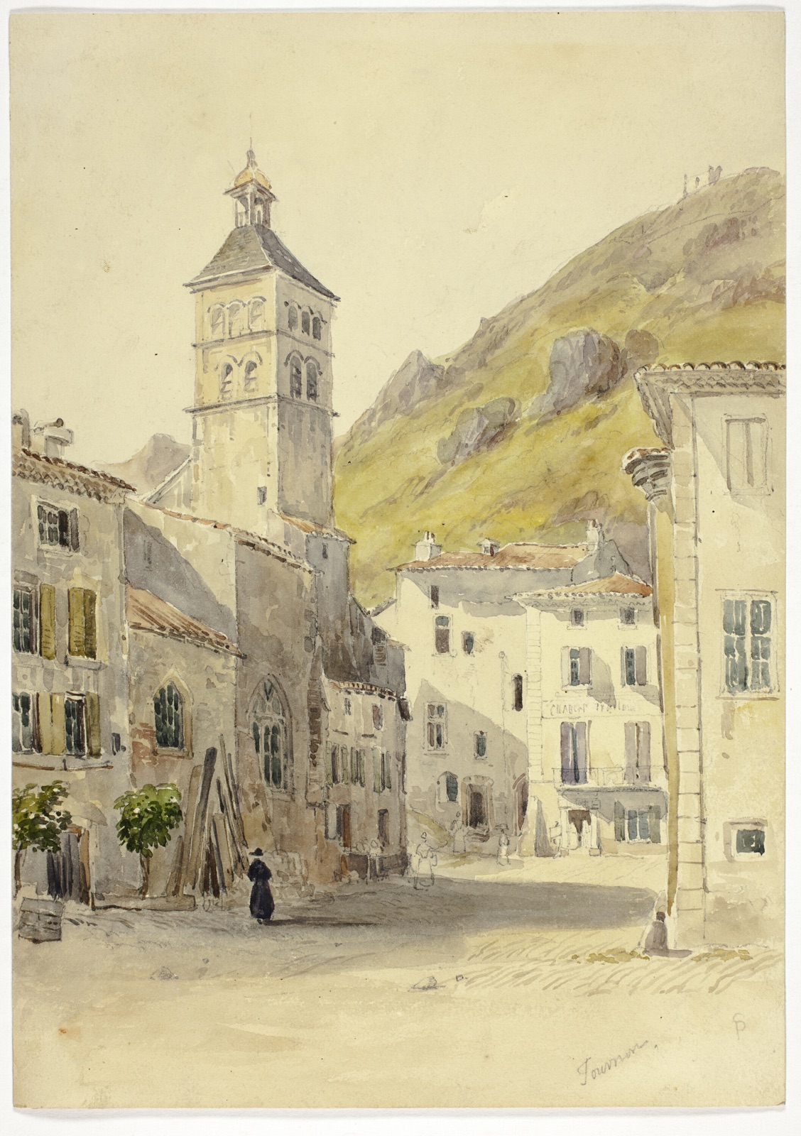 Tournon — Style of Samuel Prout (English, 1783-1852); or Paul Sandby (English, 1725-1809); or Caleb Robert Stanley (English, c. 1795-1868)