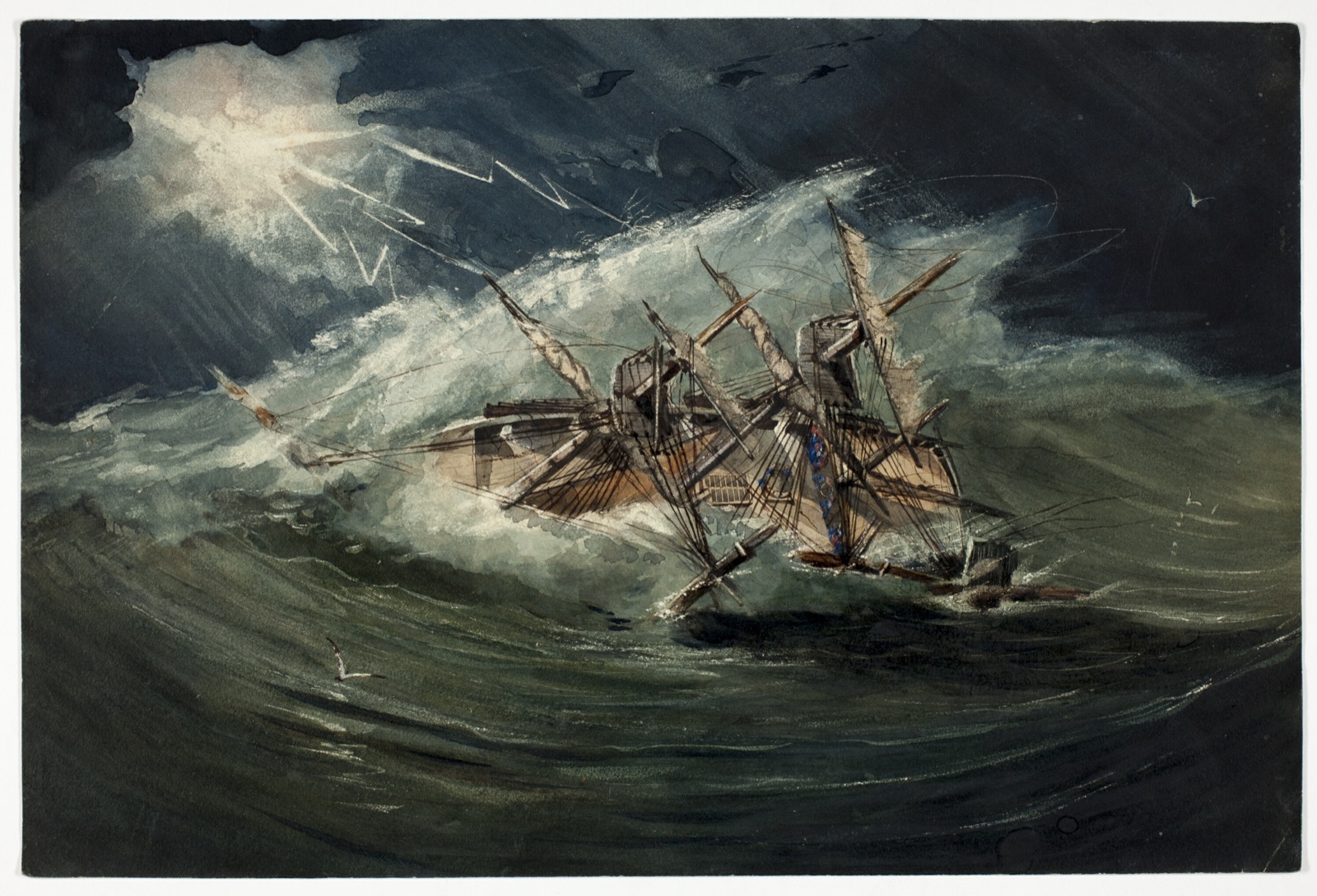 West India Hurricane — After François Louis Thomas Francia, French 1772-1839; or unkown British artist, 1800-1899