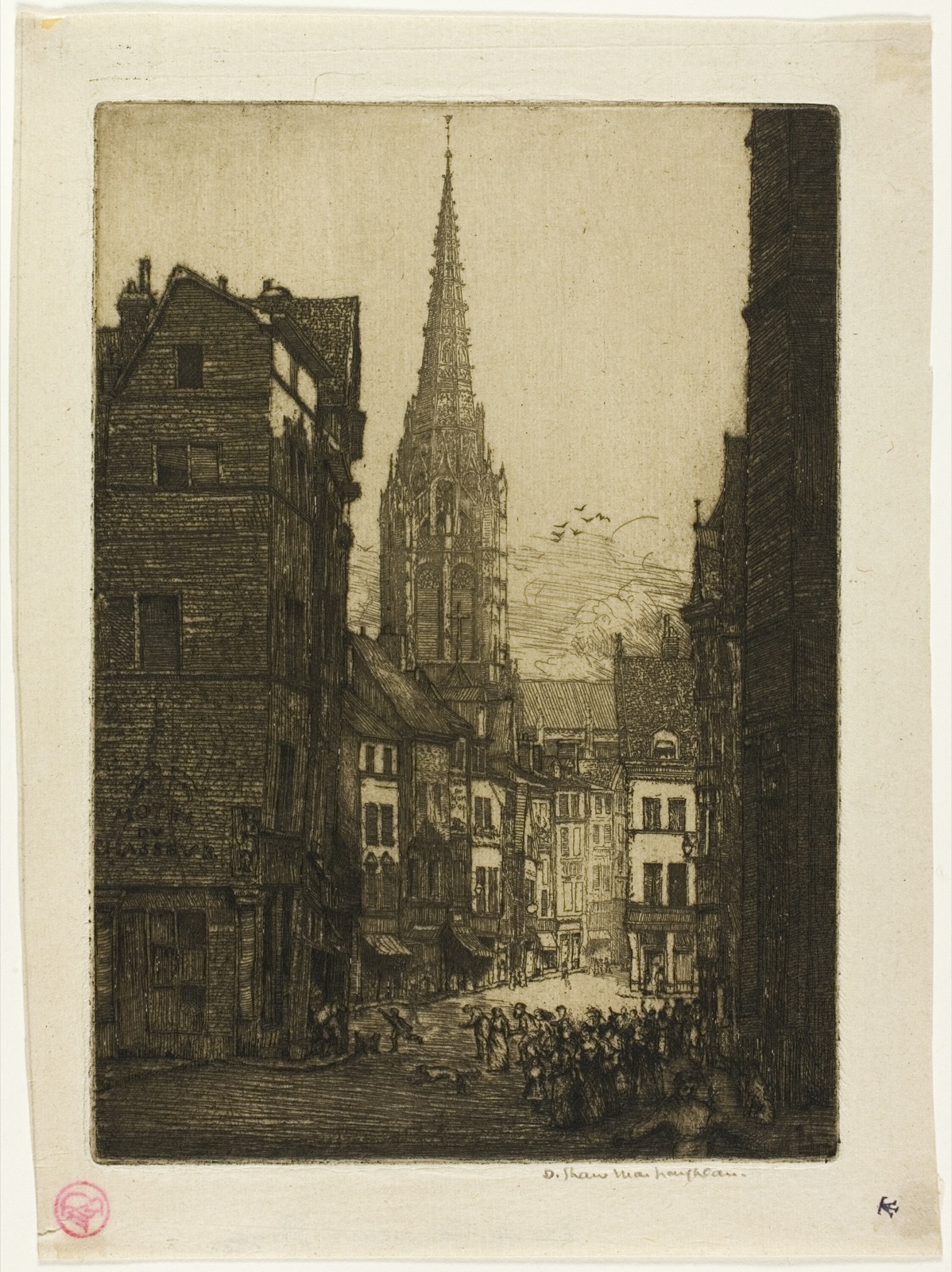 Rue du Chasseur, Rouen — Donald Shaw MacLaughlan; American, born Canada, 1876-1938