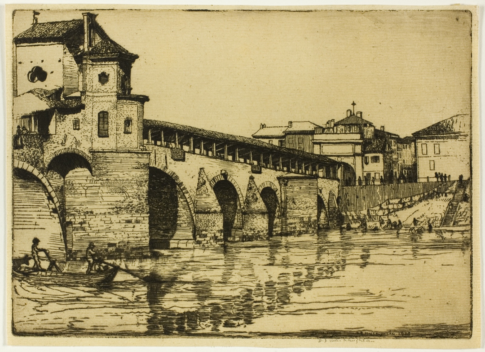 Ponte Ticino, Pavia — Donald Shaw MacLaughlan; American, born Canada, 1876-1938