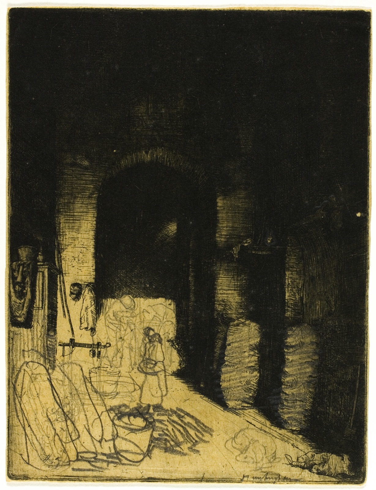 Interior of Charcoal Shop, Florence — Donald Shaw MacLaughlan; American, born Canada, 1876-1938