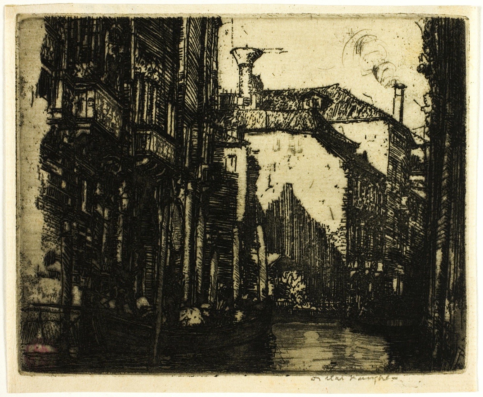 The Dark Canal, Venice — Donald Shaw MacLaughlan; American, born Canada, 1876-1938