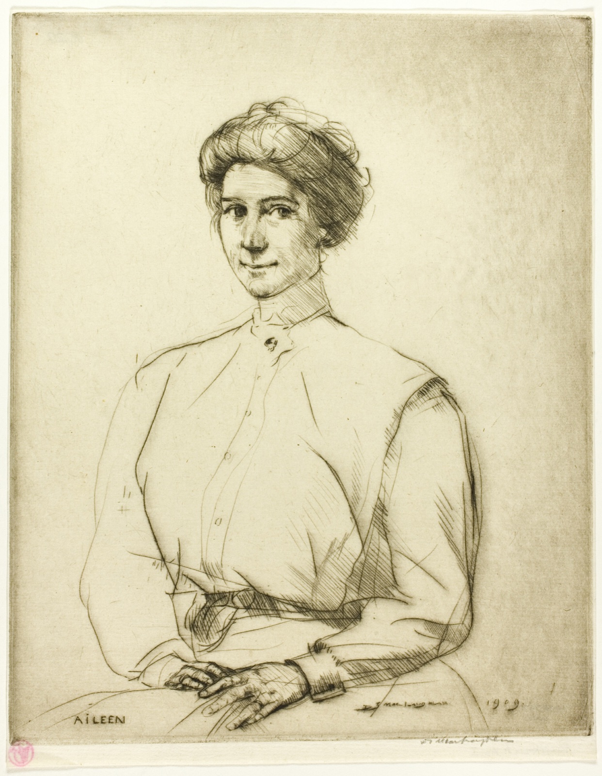 Drypoint Number One: Portrait — Donald Shaw MacLaughlan; American, born Canada, 1876-1938