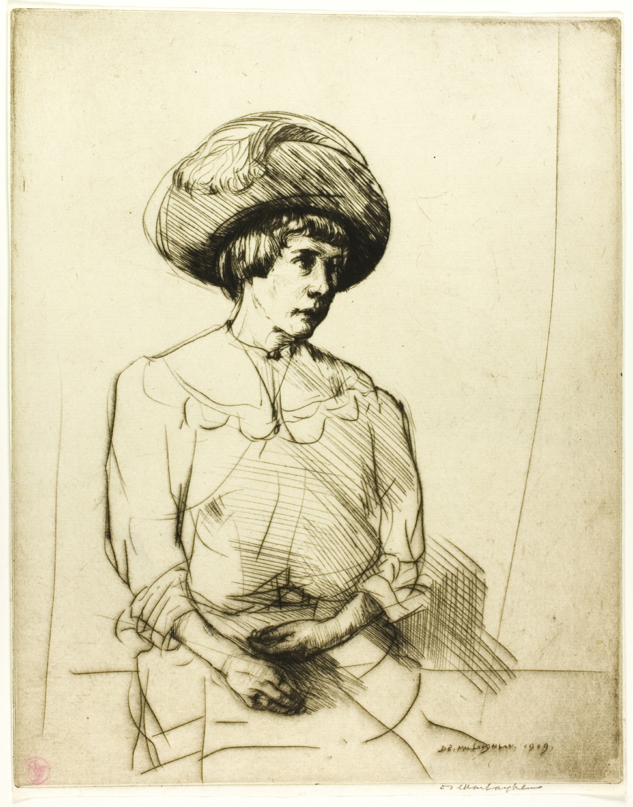 Drypoint Number Two: Portrait — Donald Shaw MacLaughlan; American, born Canada, 1876-1938
