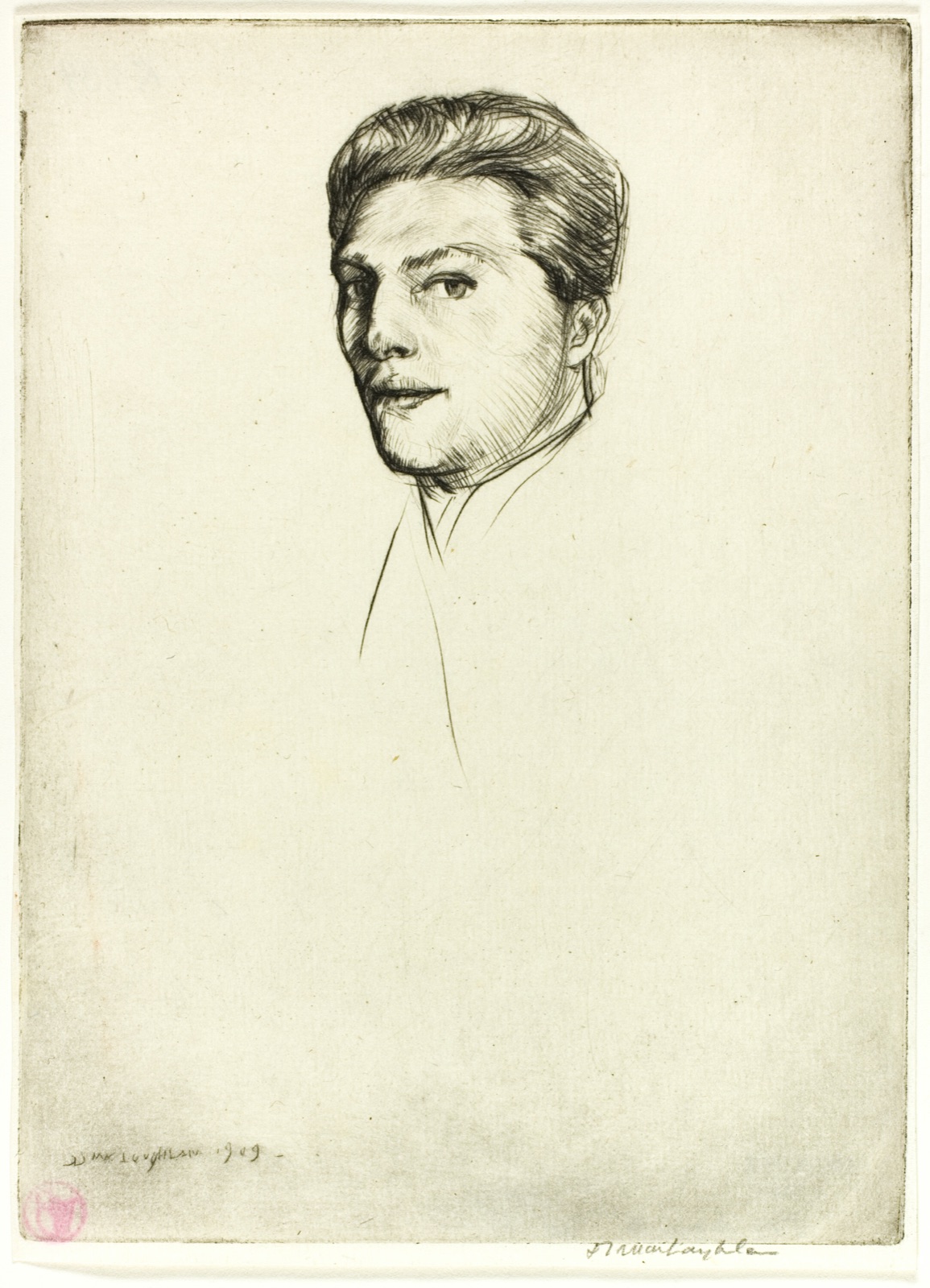 Drypoint Number Five: Portrait — Donald Shaw MacLaughlan; American, born Canada, 1876-1938