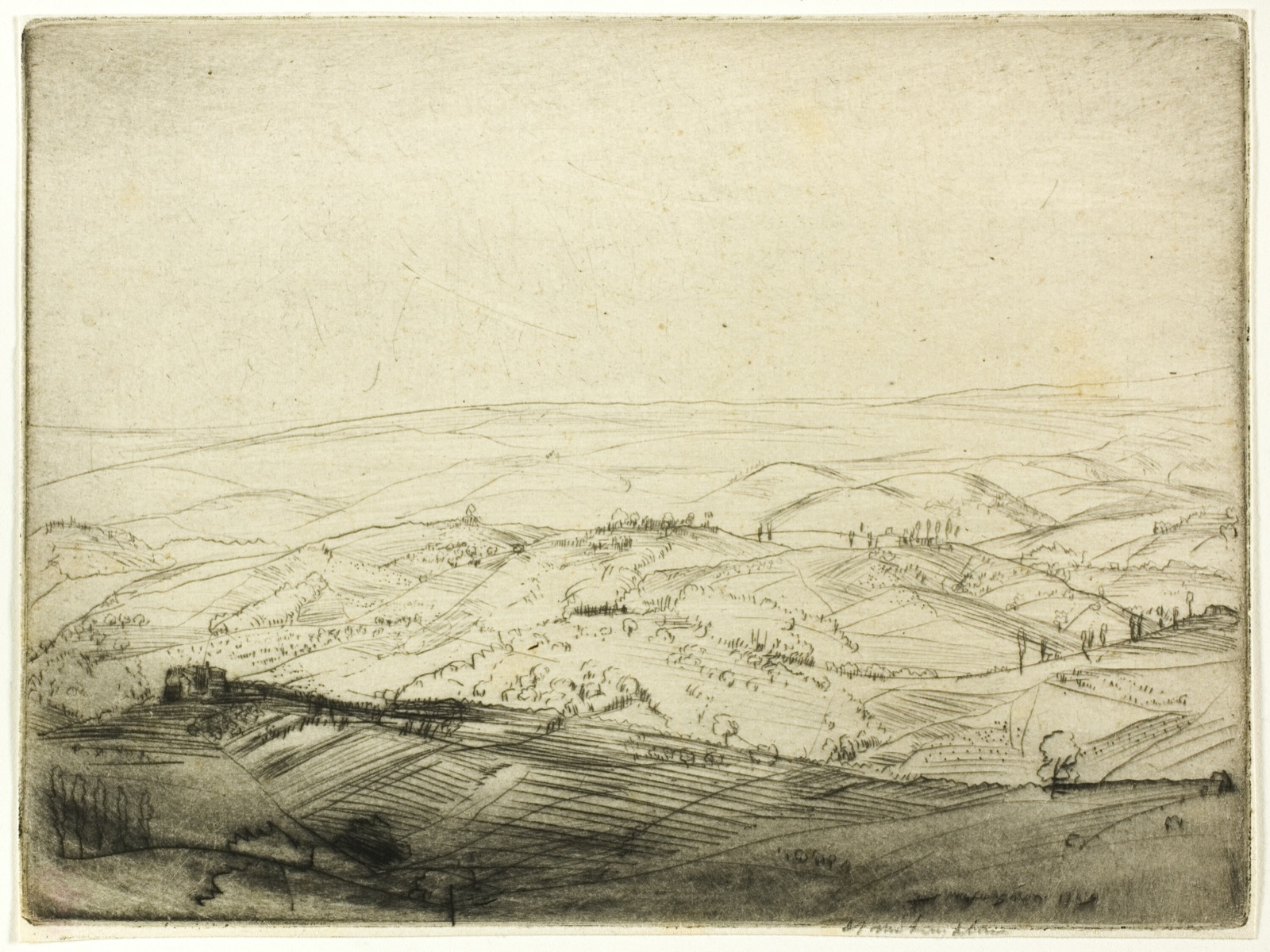 Sketch from the Walls of San Gimignano — Donald Shaw MacLaughlan; American, born Canada, 1876-1938