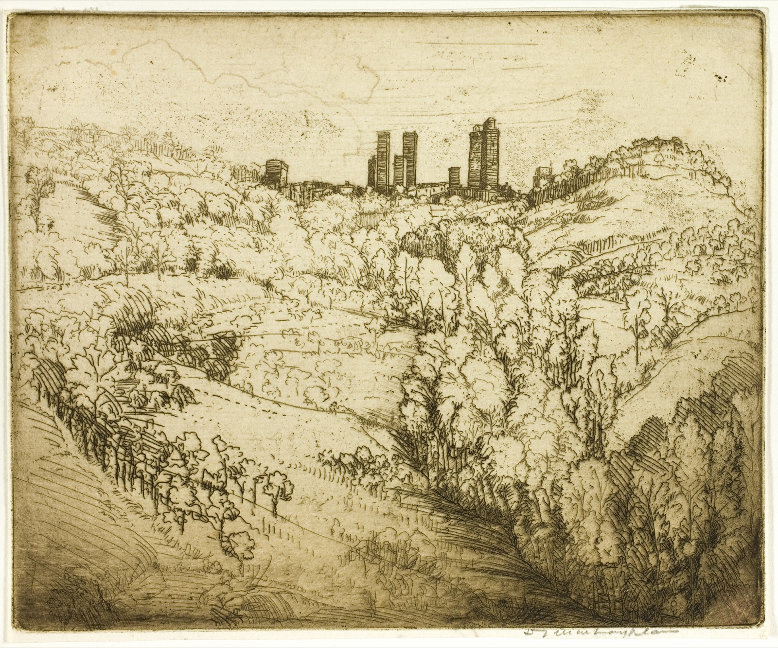 The Hill City — Donald Shaw MacLaughlan; American, born Canada, 1876-1938