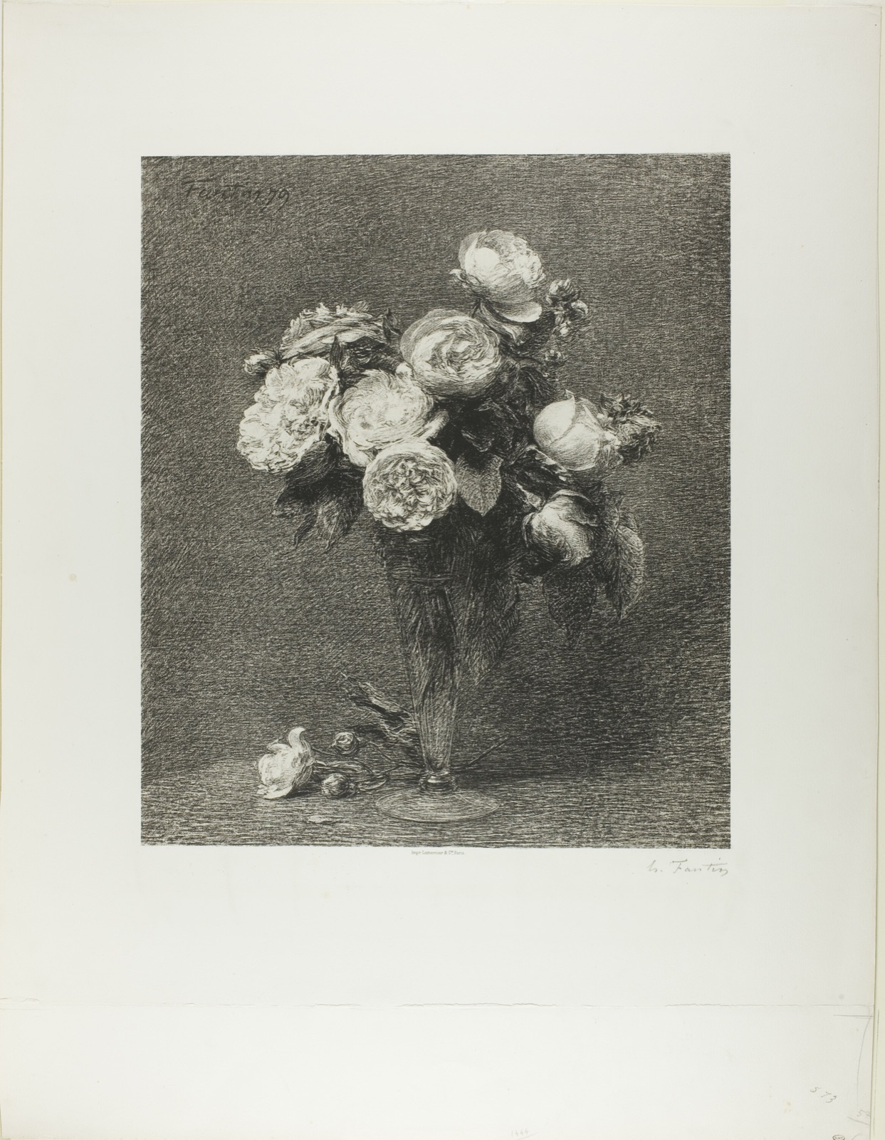Bouquet of Roses — Henri Fantin-Latour; French, 1836-1904