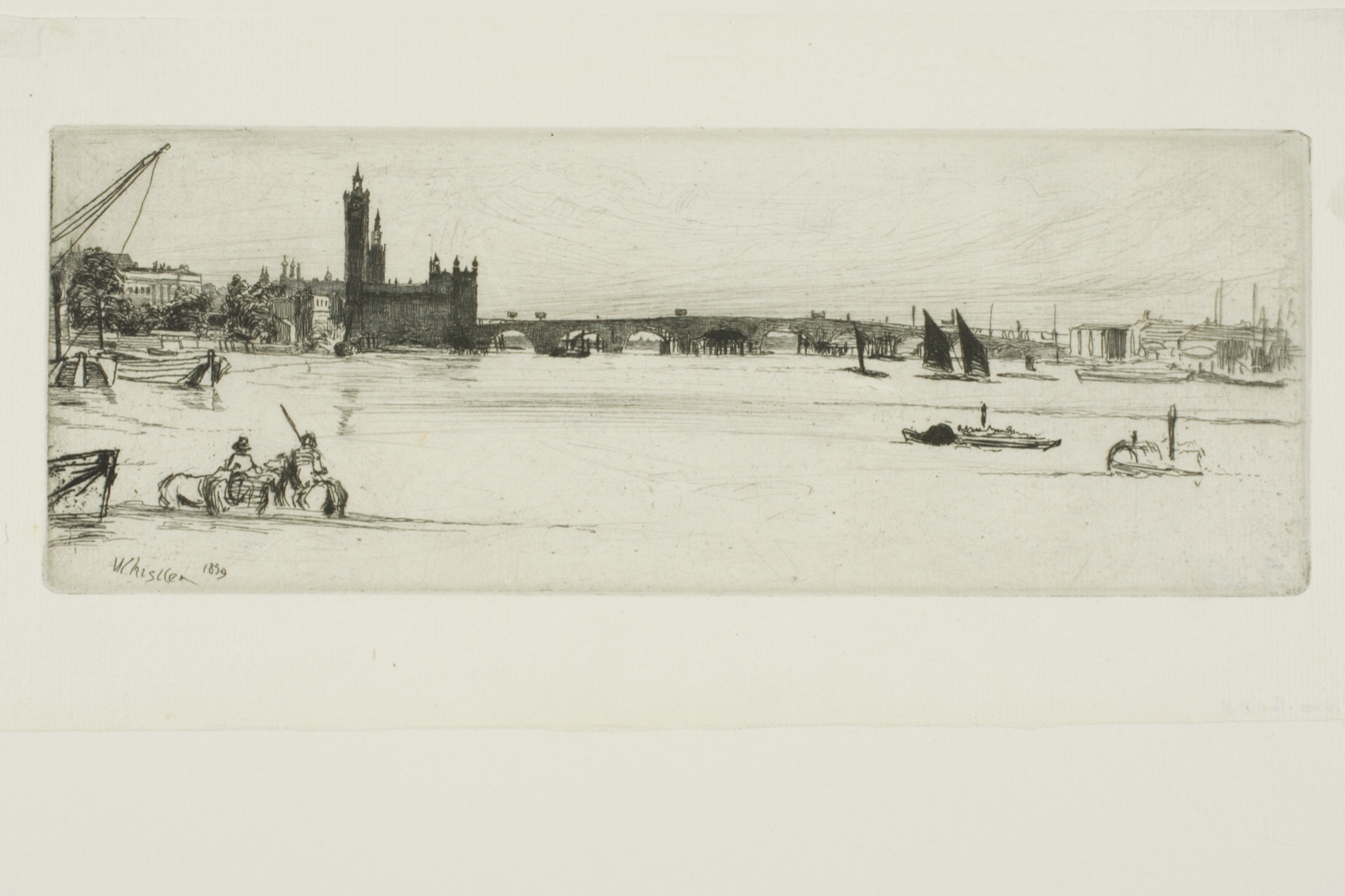 Old Westminster Bridge — James McNeill Whistler; American, 1834-1903
