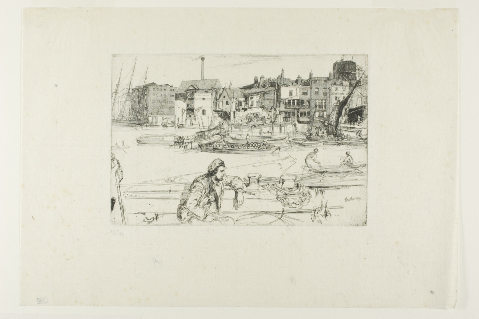 Black Lion Wharf — James McNeill Whistler; American, 1834-1903
