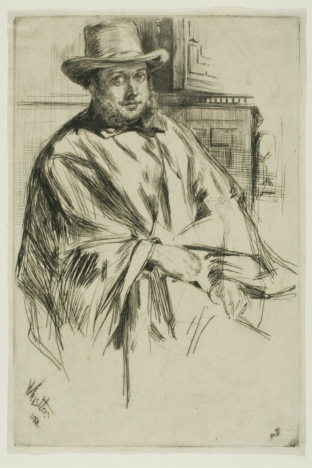 Portrait of a man — James McNeill Whistler; American, 1834-1903