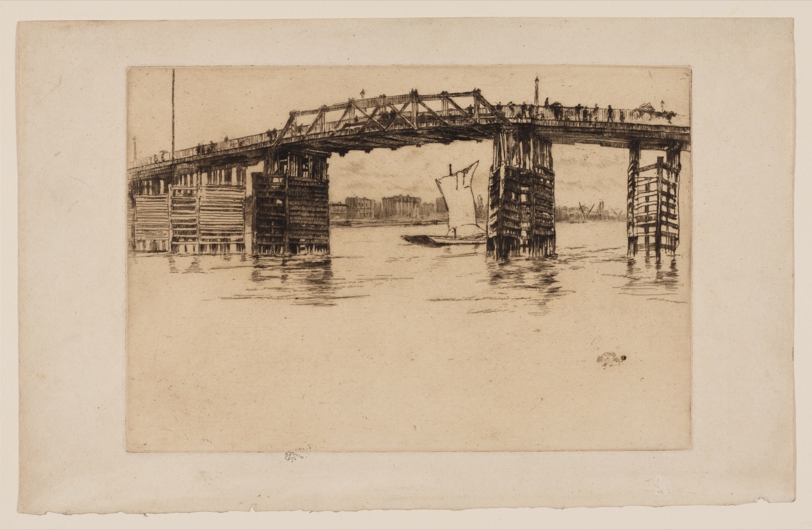 Old Battersea Bridge — James McNeill Whistler; American, 1834-1903