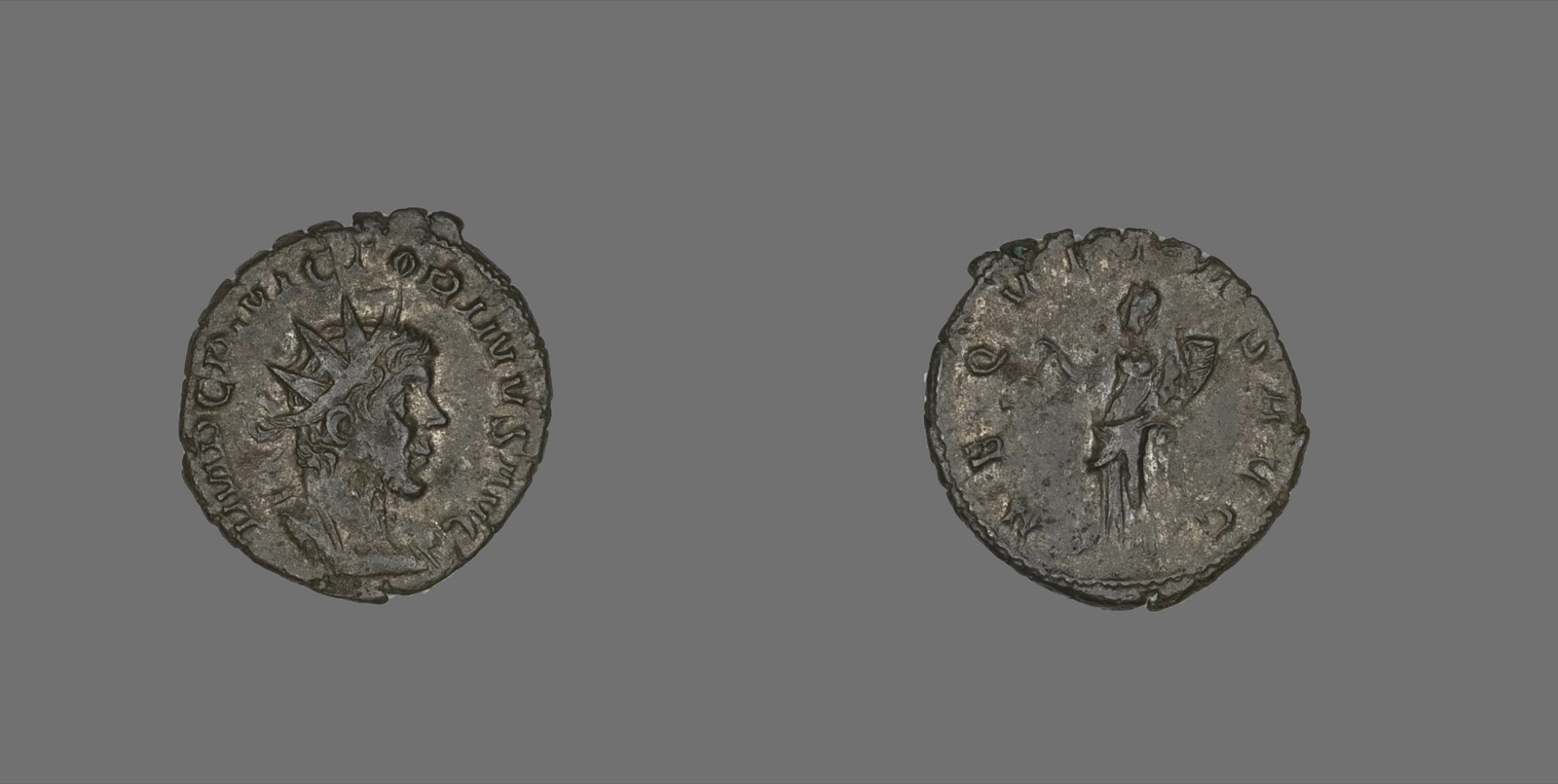 Coin Portraying Emperor Victorinus — Roman, minted in Trier