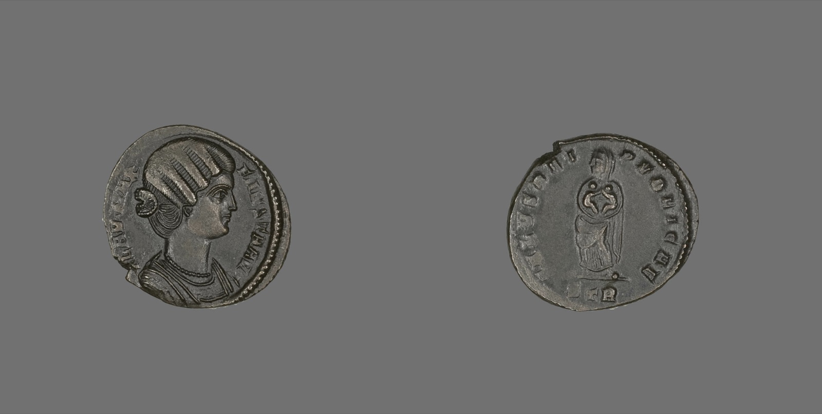 Coin Portraying Empress Fausta — Roman, minted in Trier