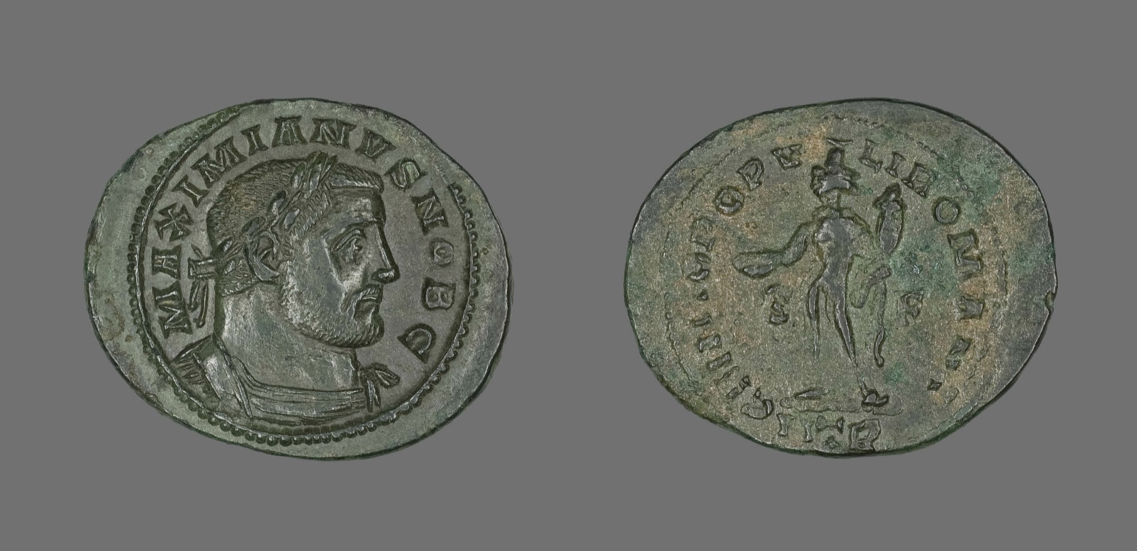 Coin Portraying Emperor Galerius — Roman, minted in Trier