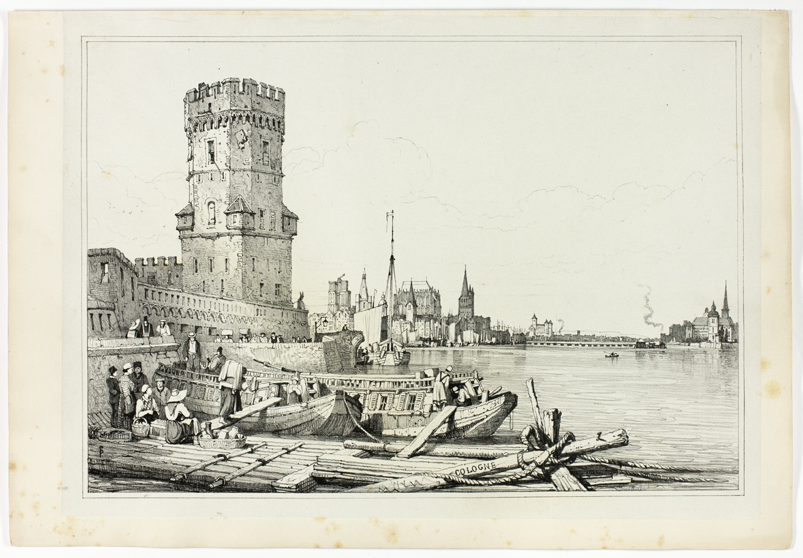 Cologne, from Facsimiles of Sketches made in Flanders and Germany — Samuel Prout (English, 1783-1852); printed by Charles Joseph Hullmandel (English, 1789-1850)