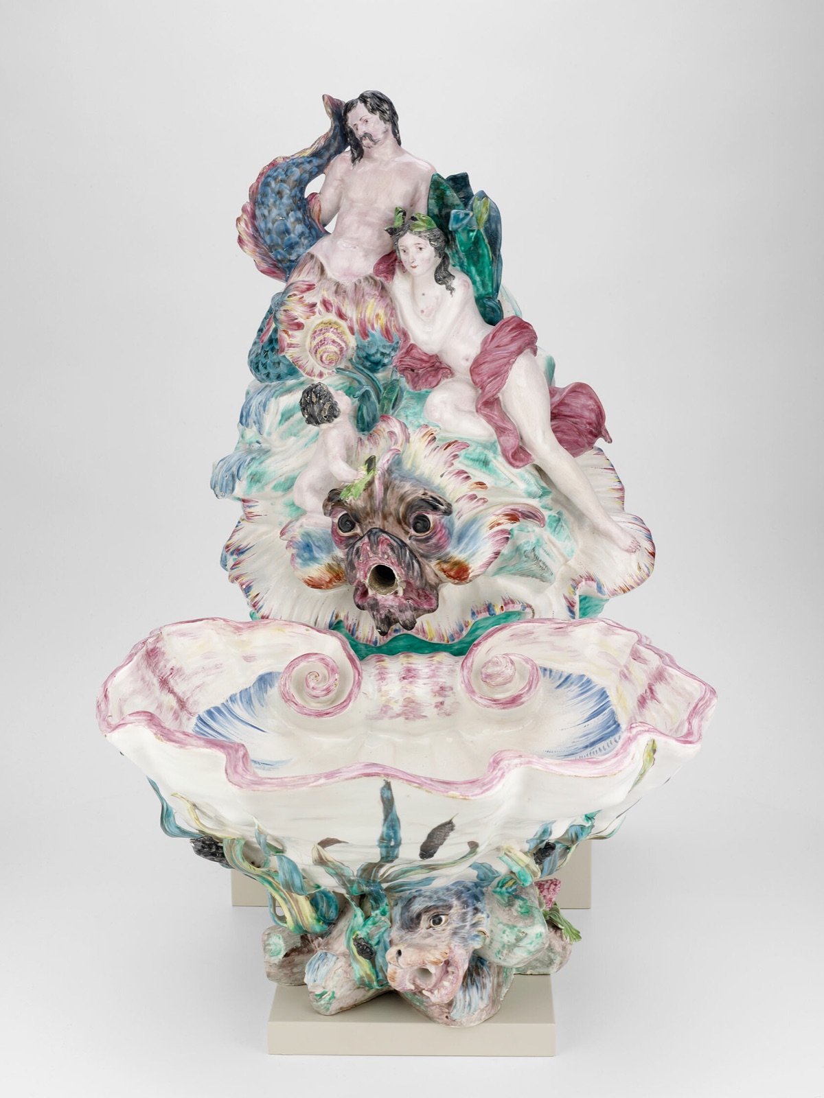 Wall Fountain and Basin — Sceaux Faience Manufactory (1748–1810); Sceaux, France
