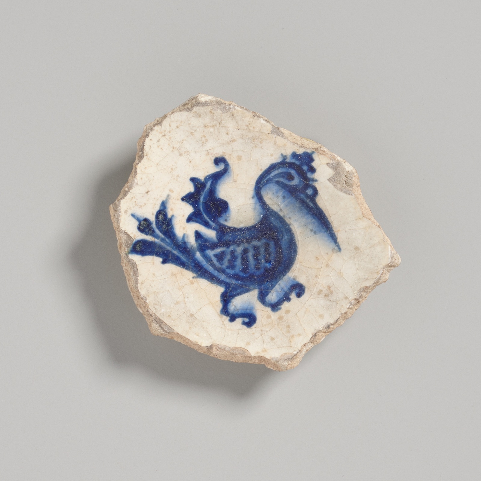 Vessel Fragment with Bird Decoration — Islamic; Fustat (now Cairo), Egypt