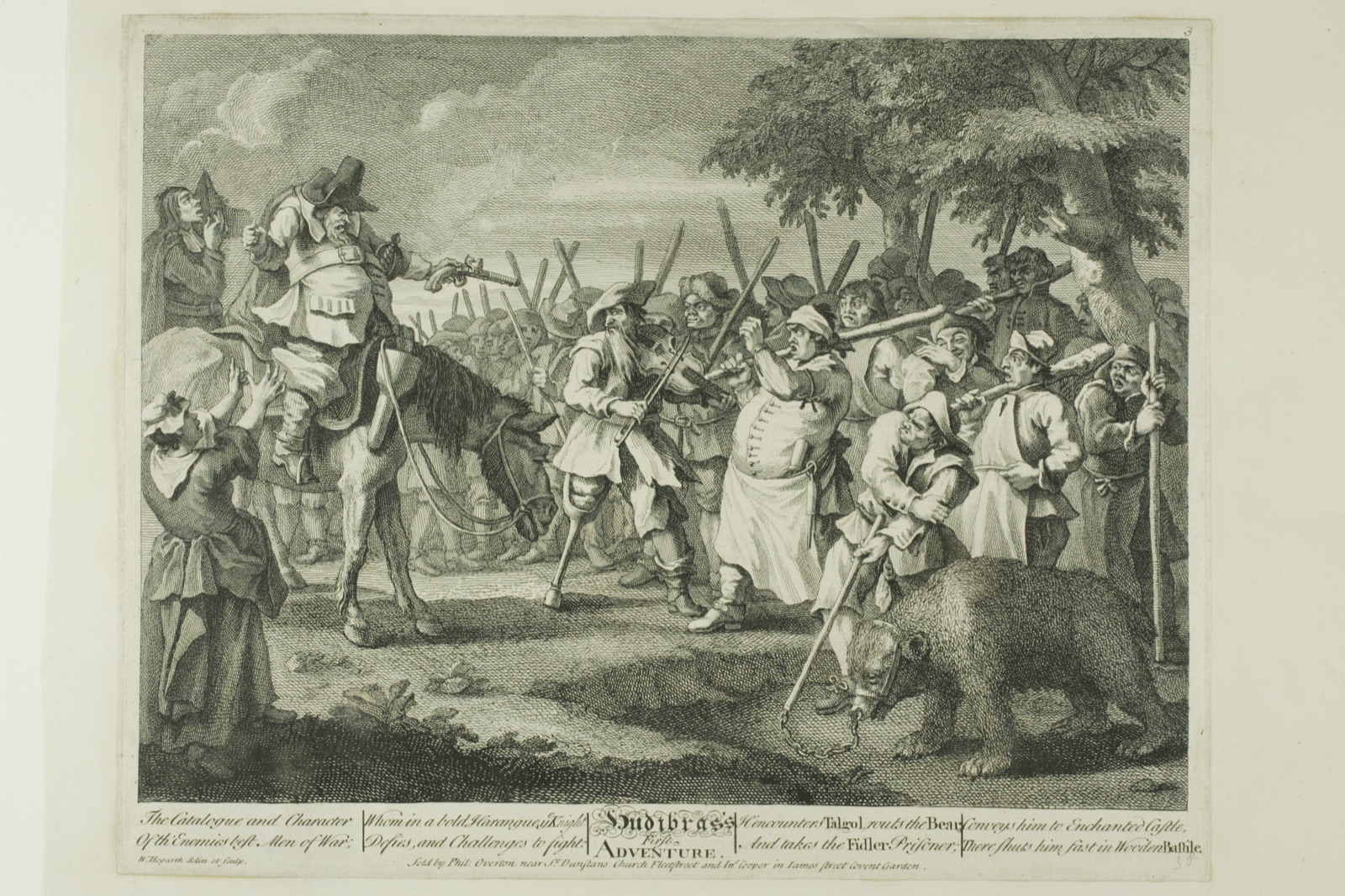 Hudibras' First Adventure, plate three from Hudibras — William Hogarth; English, 1697-1764