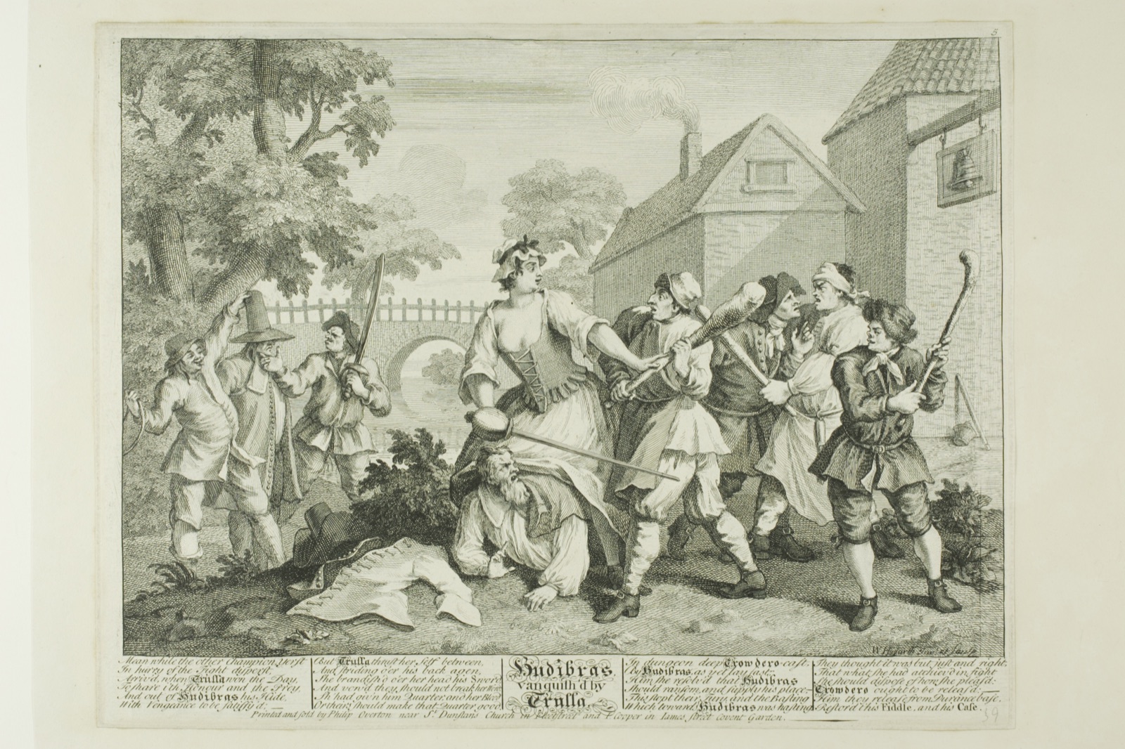 Hudibras Vanquished by Trulla, plate five from Hudibras — William Hogarth; English, 1697-1764