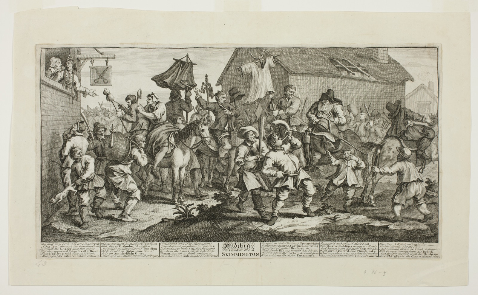 Hudibras and the Skimmington, plate seven from Hudibras — William Hogarth; English, 1697-1764
