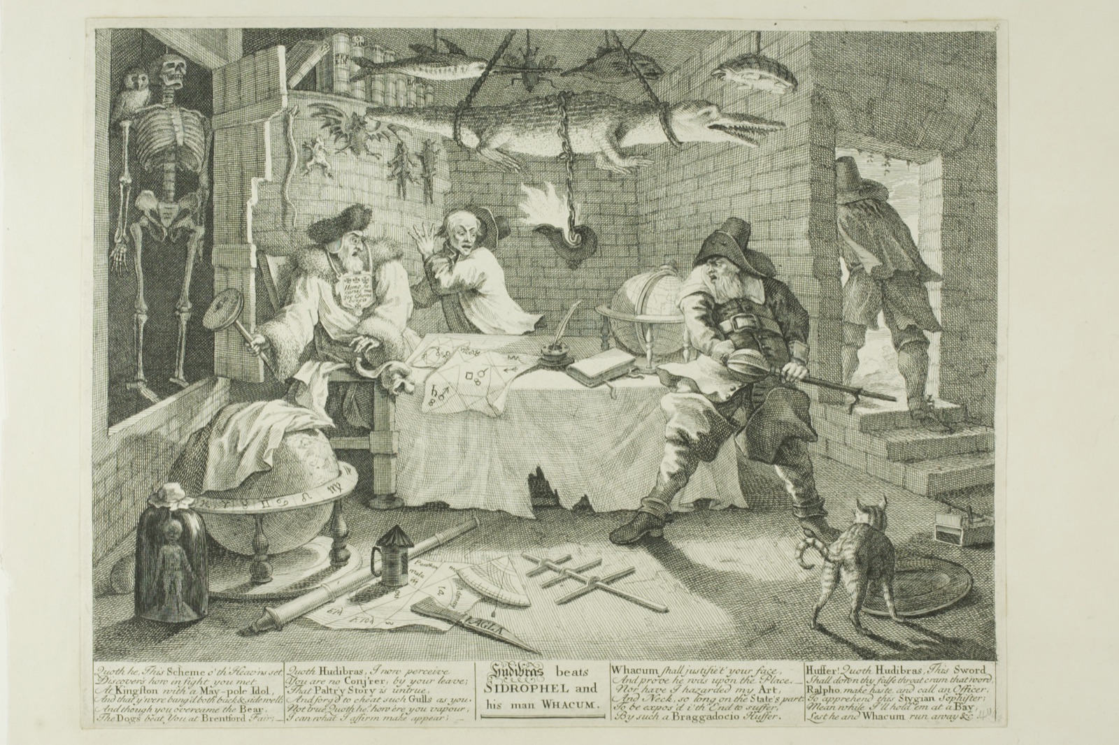 Hudibras and Sidrophel, plate eight from Hudibras — William Hogarth; English, 1697-1764