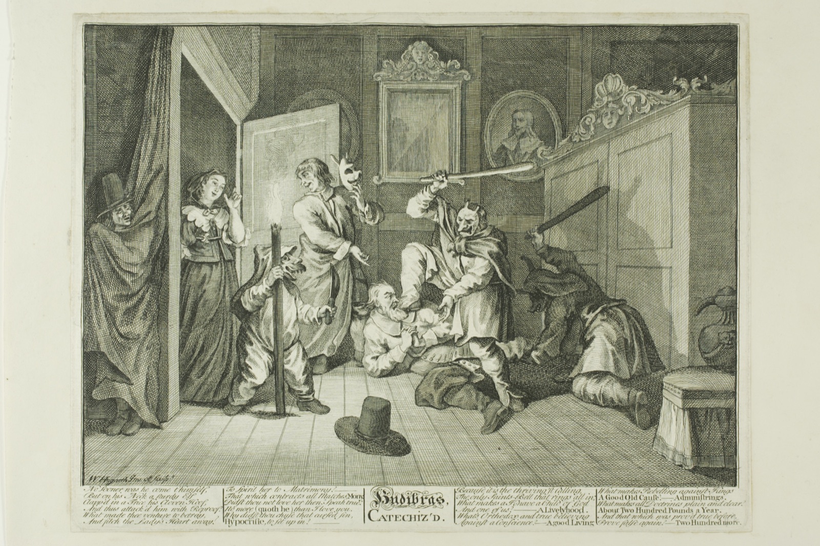 Hudibras Catechized, plate nine from Hudibras — William Hogarth; English, 1697-1764