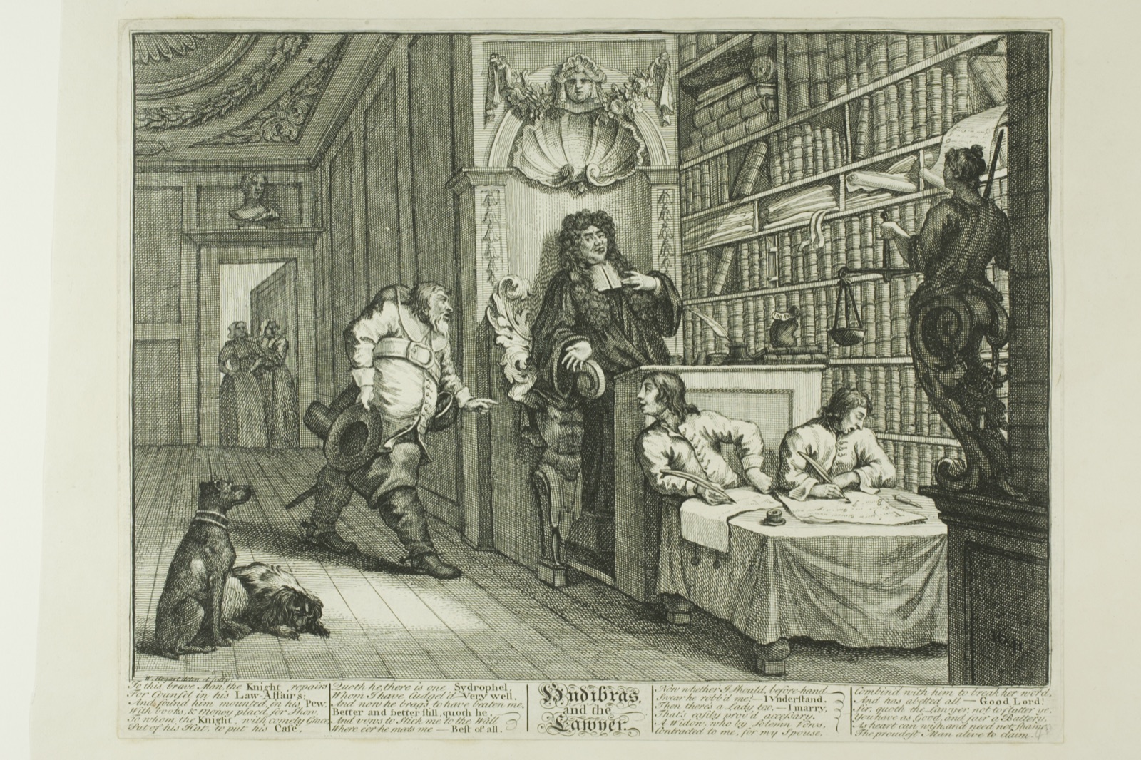Hudibras and the Lawyer, plate twelve from Hudibras — William Hogarth; English, 1697-1764